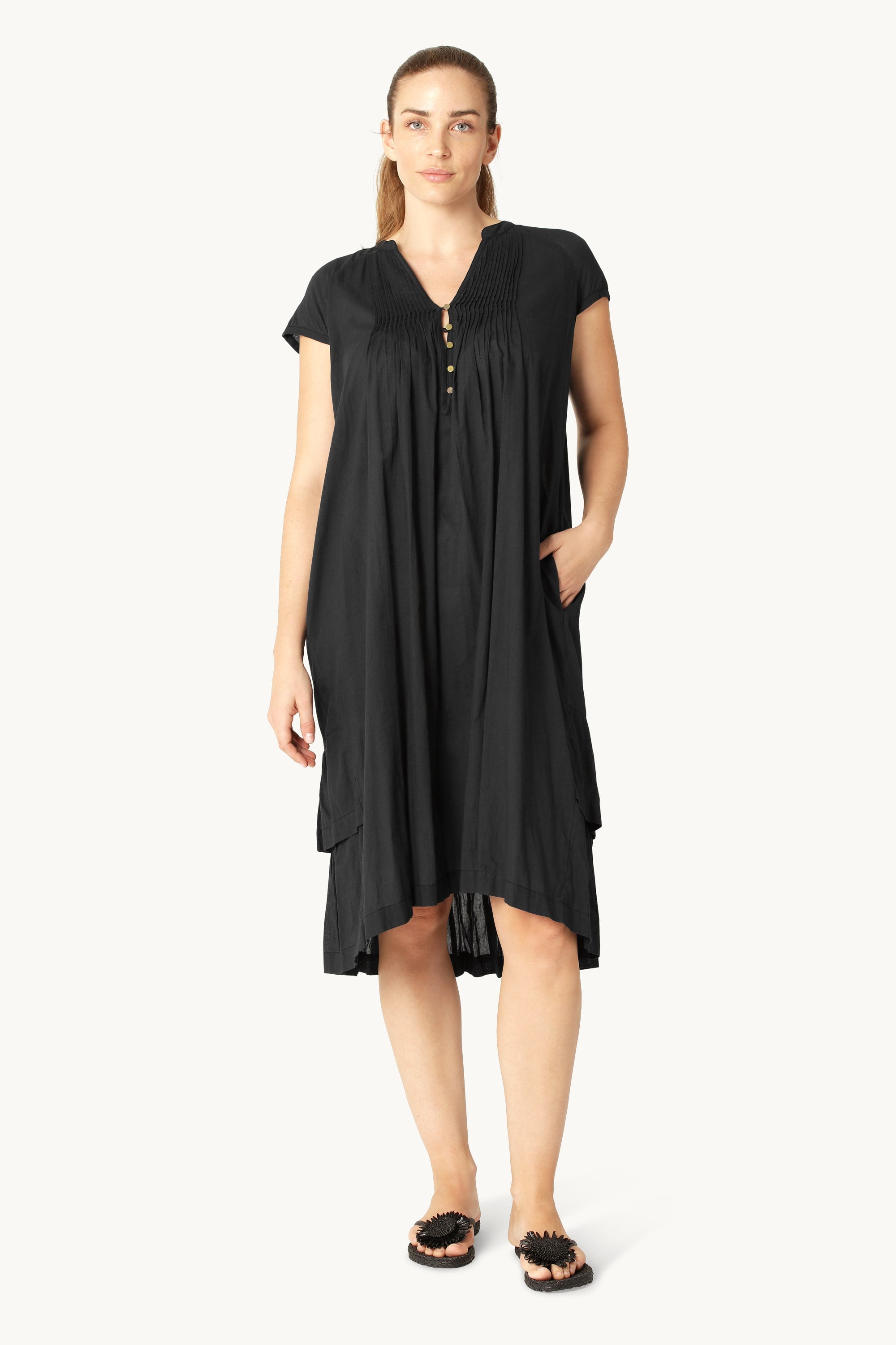 Lang Kjole med Korte Ermer - Dark Indigo