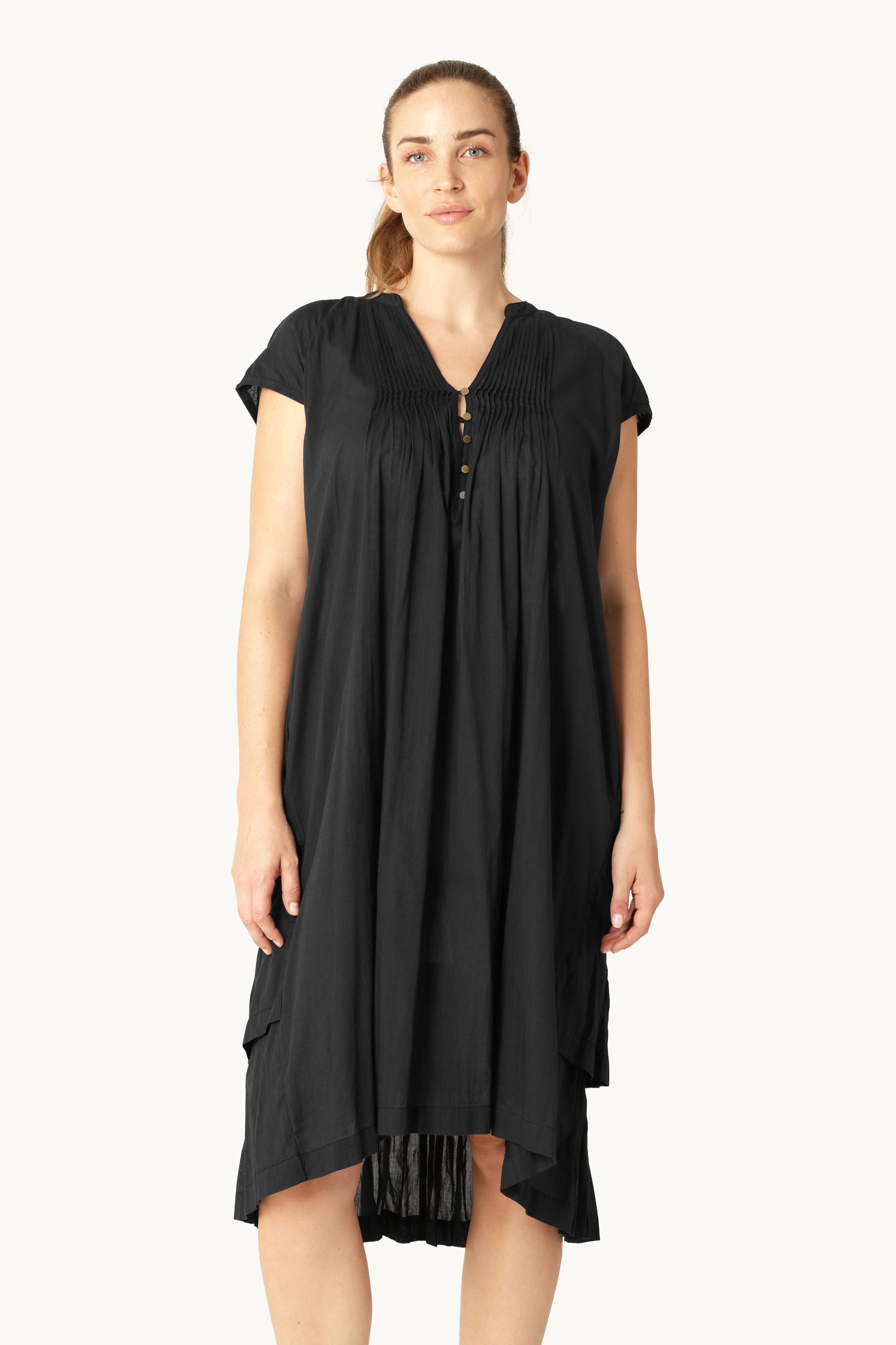 Lang Kjole med Korte Ermer - Dark Indigo