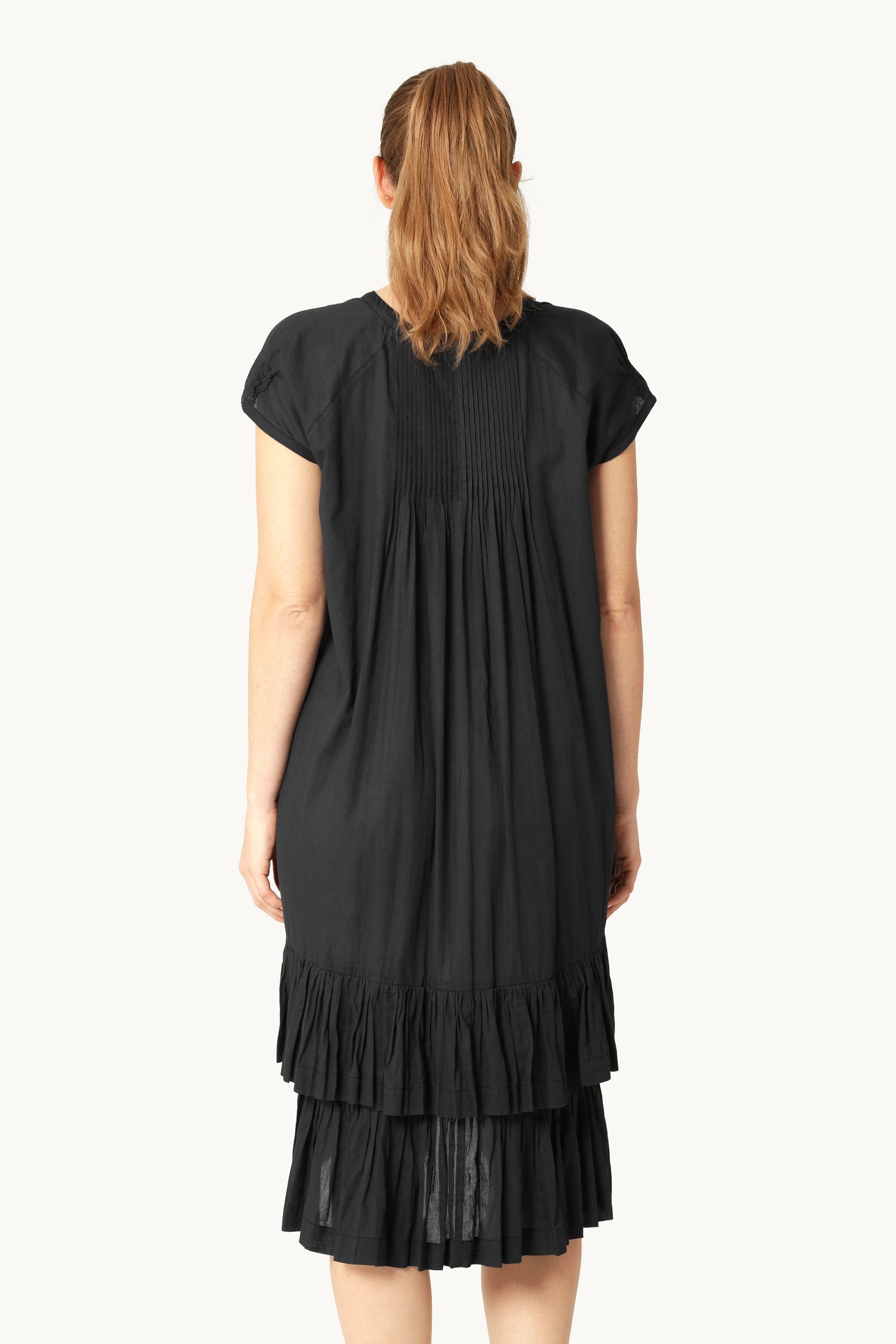 Lang Kjole med Korte Ermer - Dark Indigo