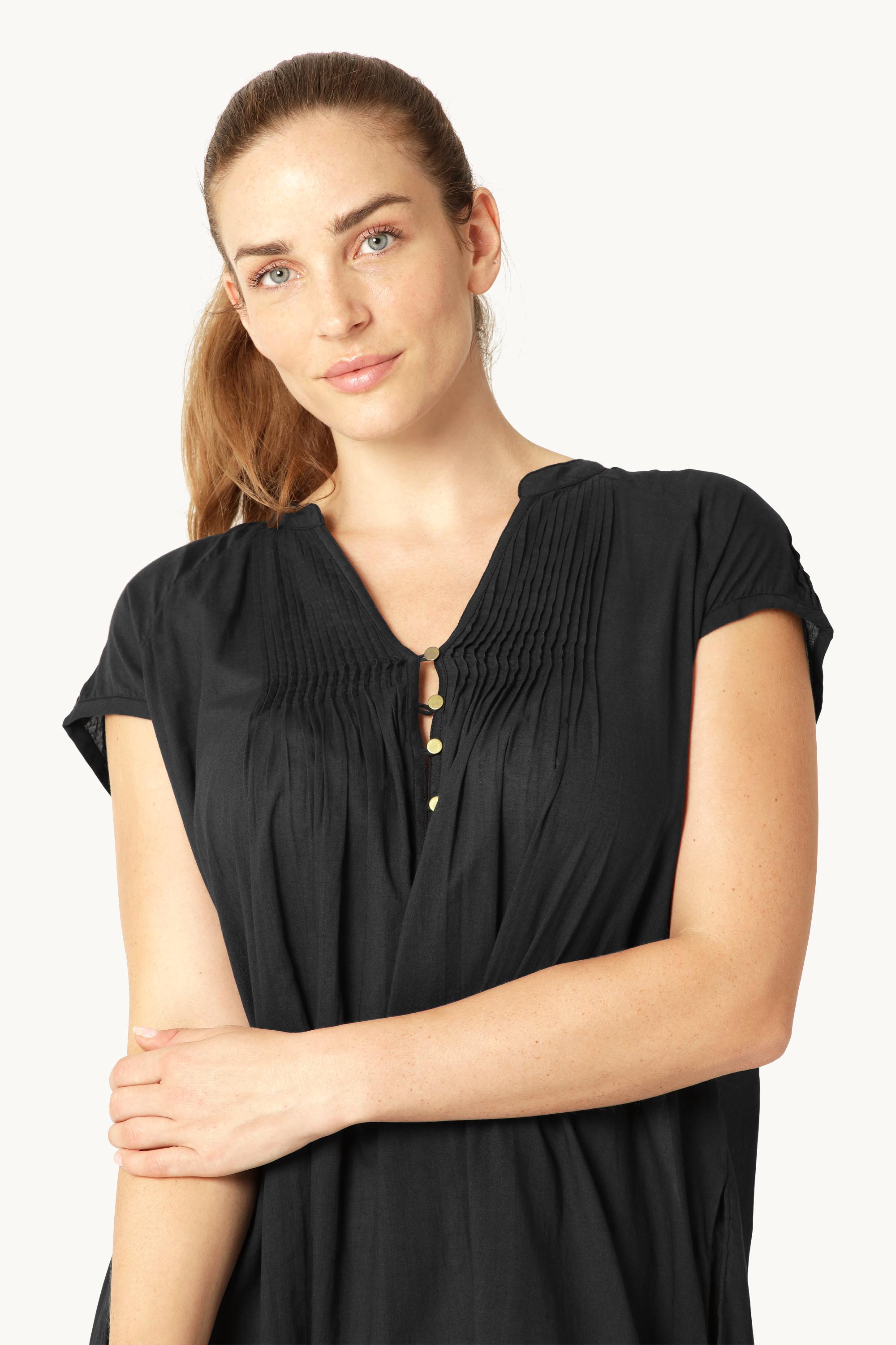 Lang Kjole med Korte Ermer - Dark Indigo