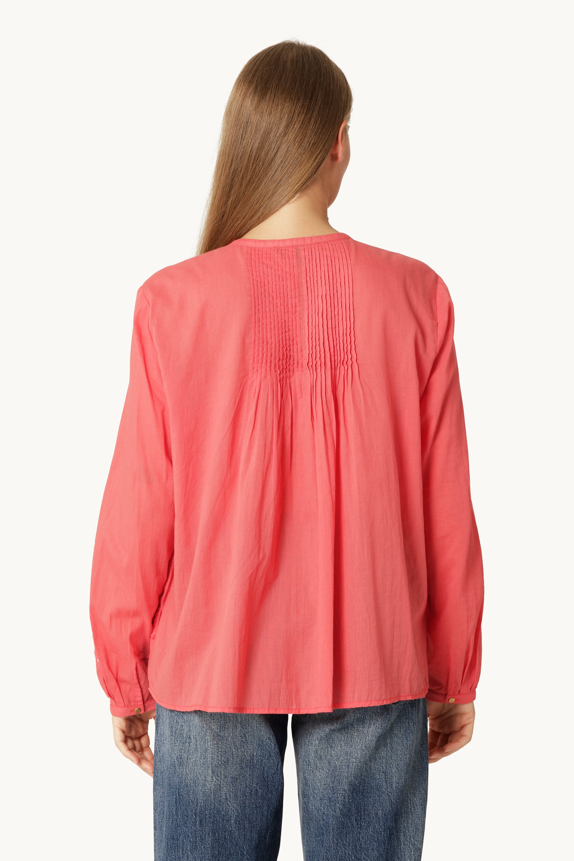 Skjorte med Lange Ermer - Spiced Coral