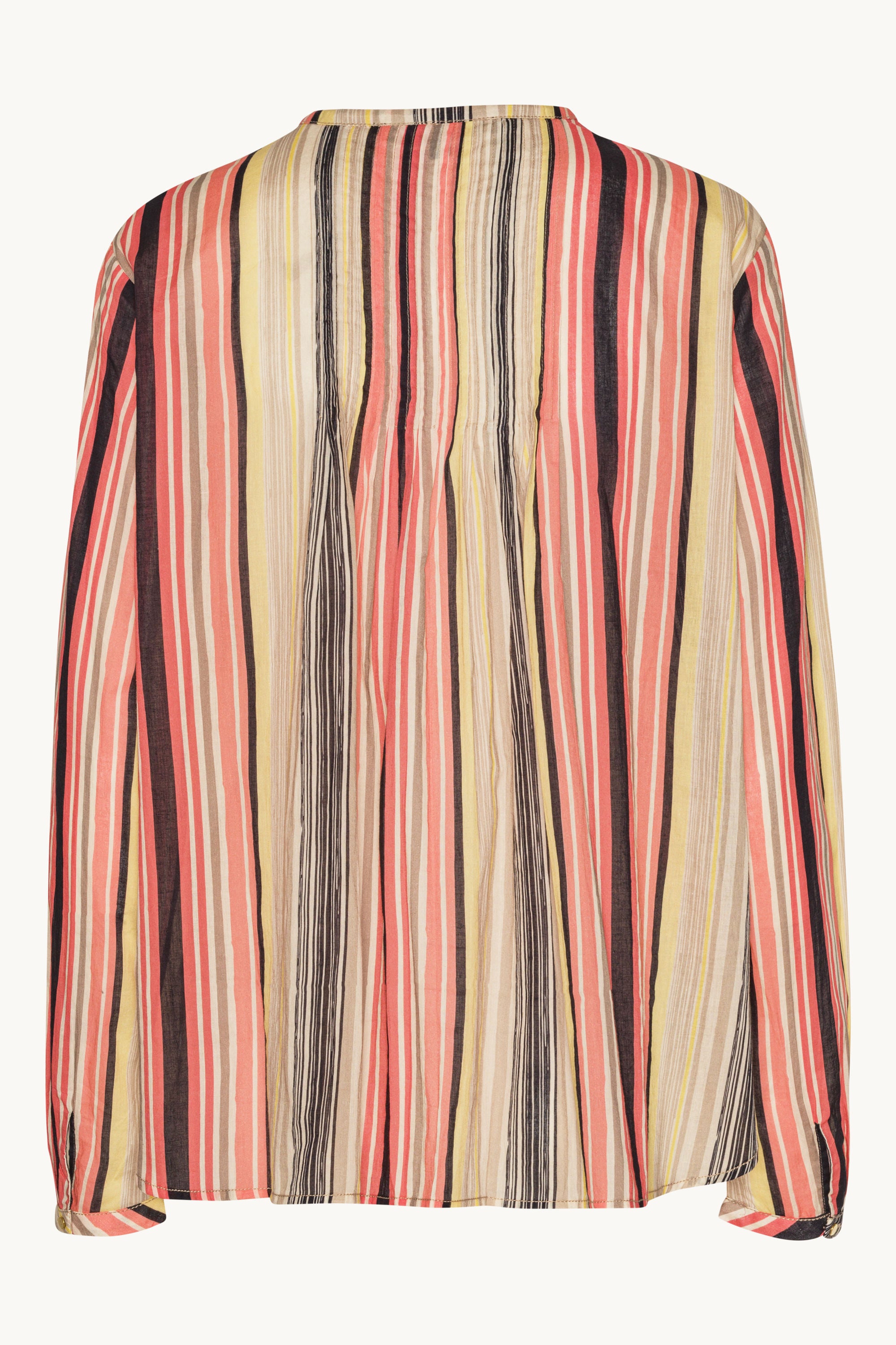 Skjorte med Lange Ermer Pintuck - Red Organic Stripe
