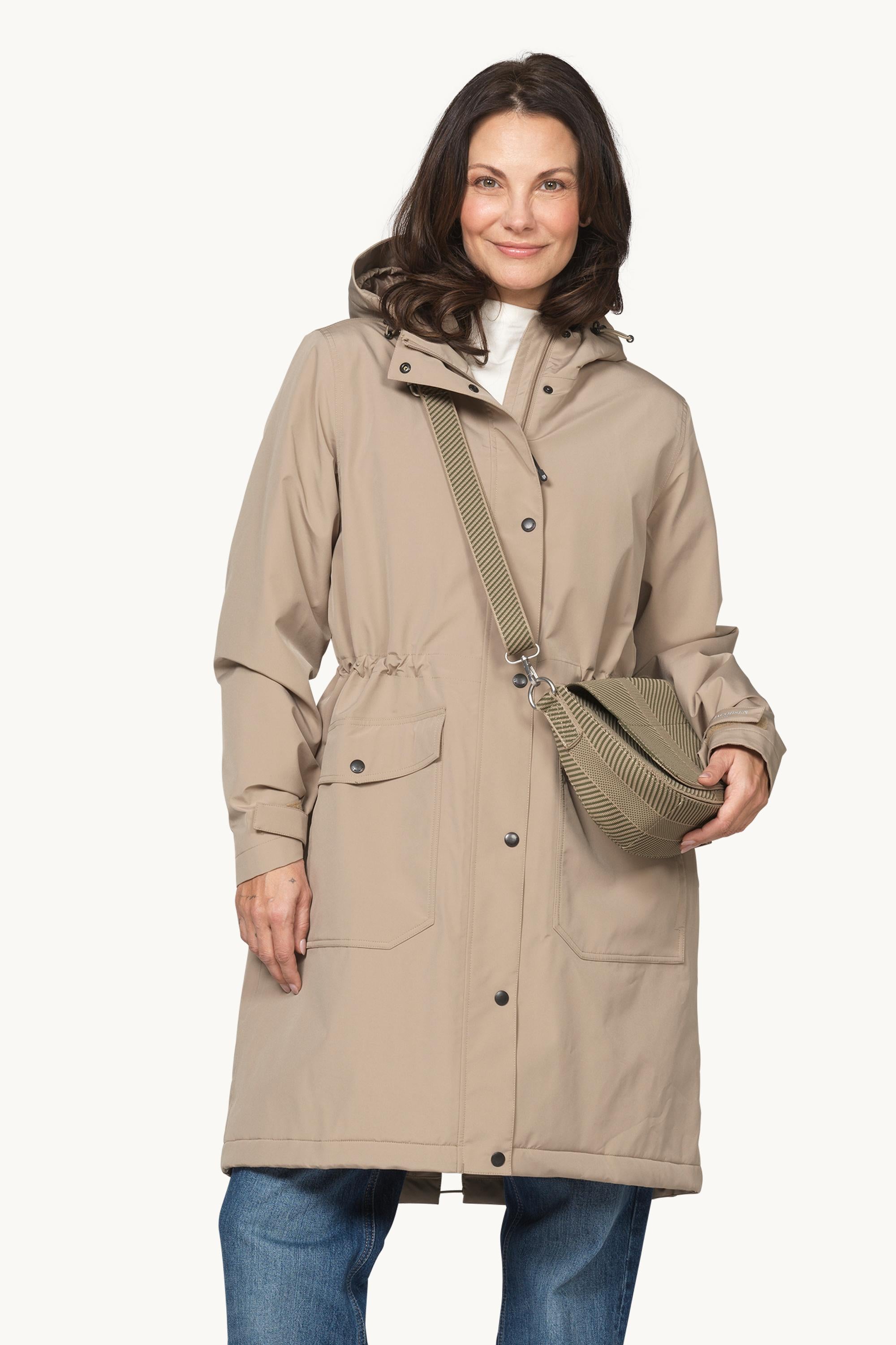 Padded Raincoat - Greige