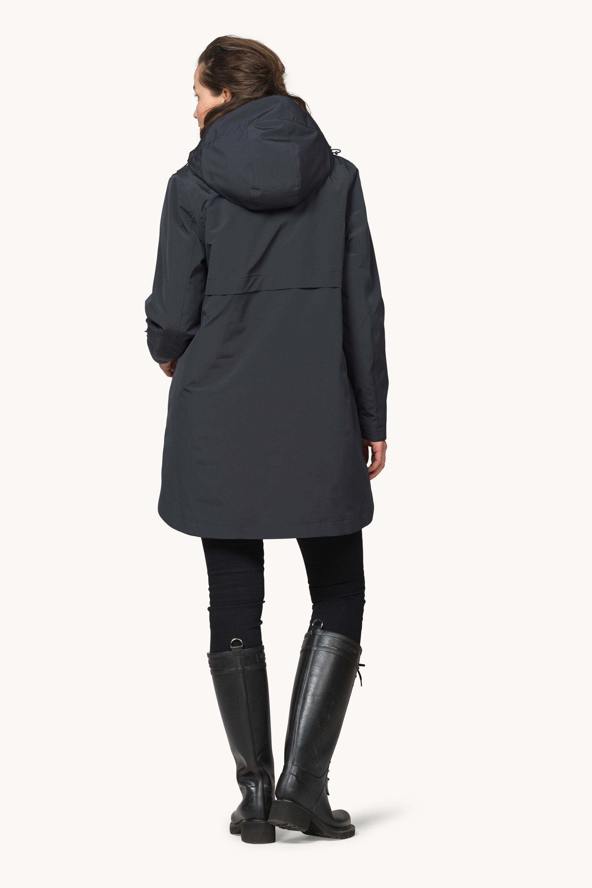 Padded Raincoat - Dark Indigo