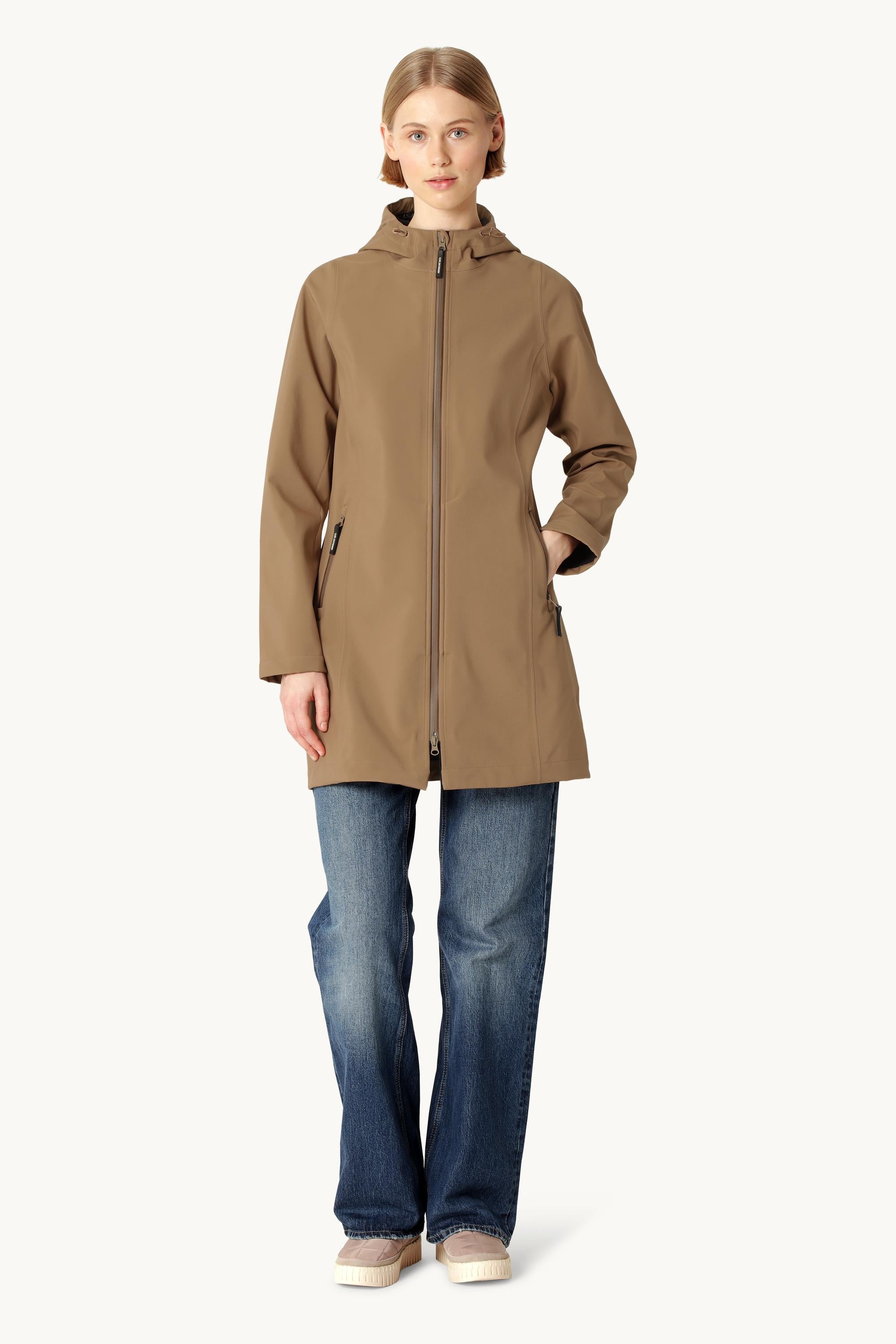 Softshell Regnkåpe - Mocca