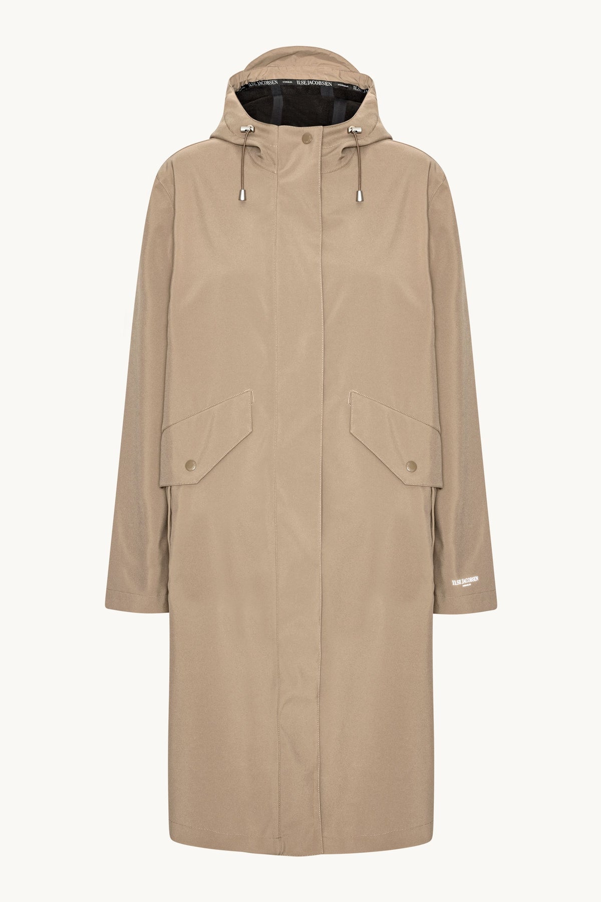 Lang Softshell Regnkåpe - Greige