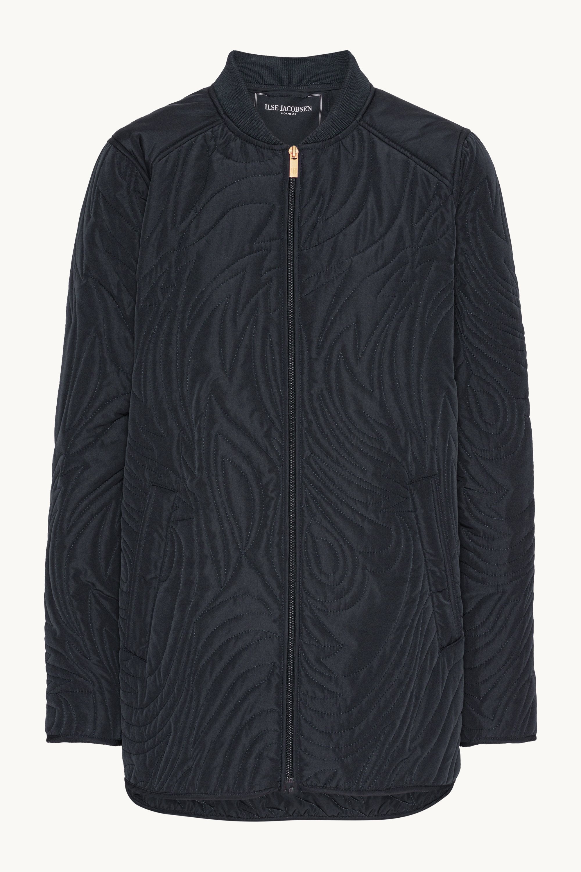 Kort Quiltet Jakke - Dark Indigo