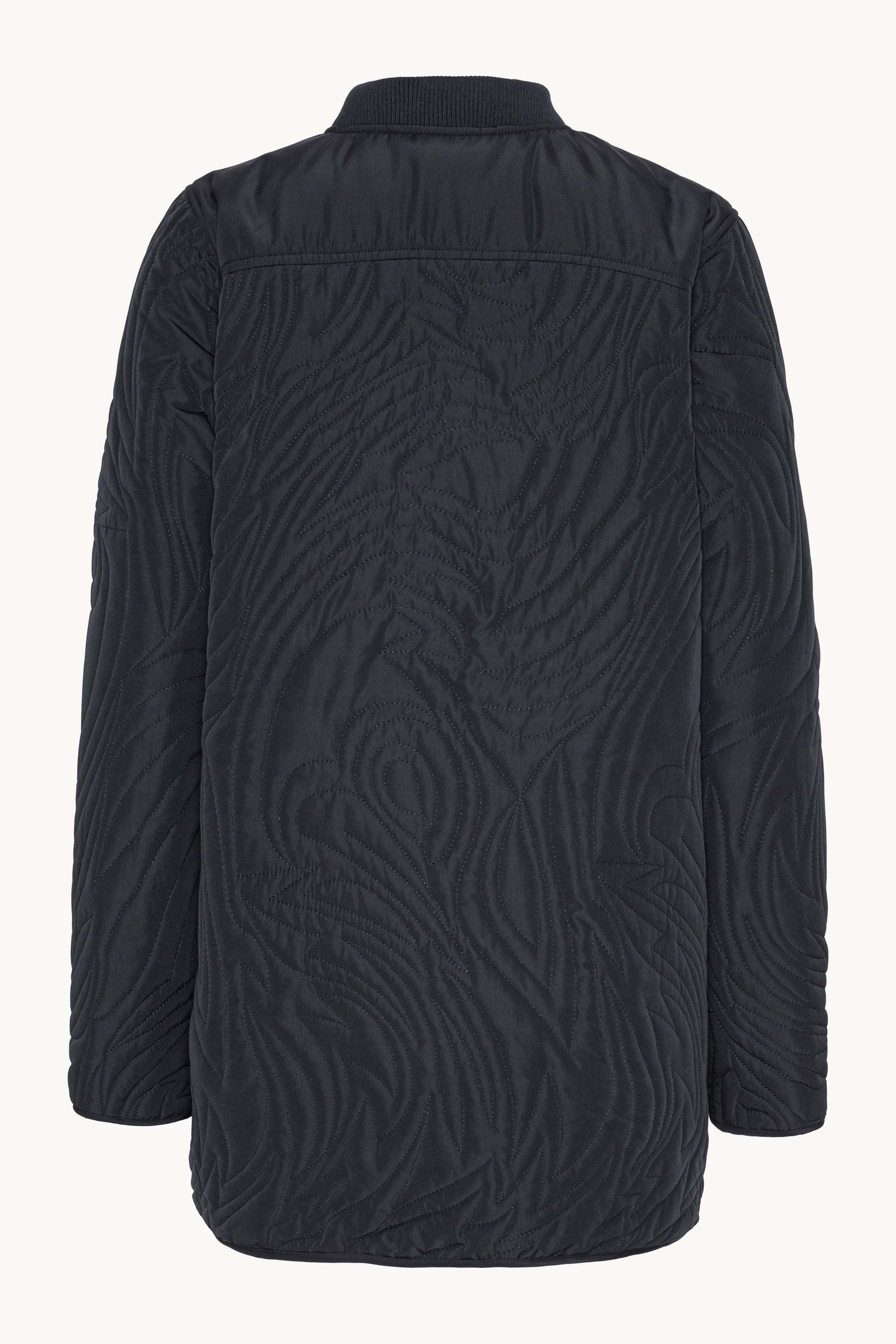 Kort Quiltet Jakke - Dark Indigo