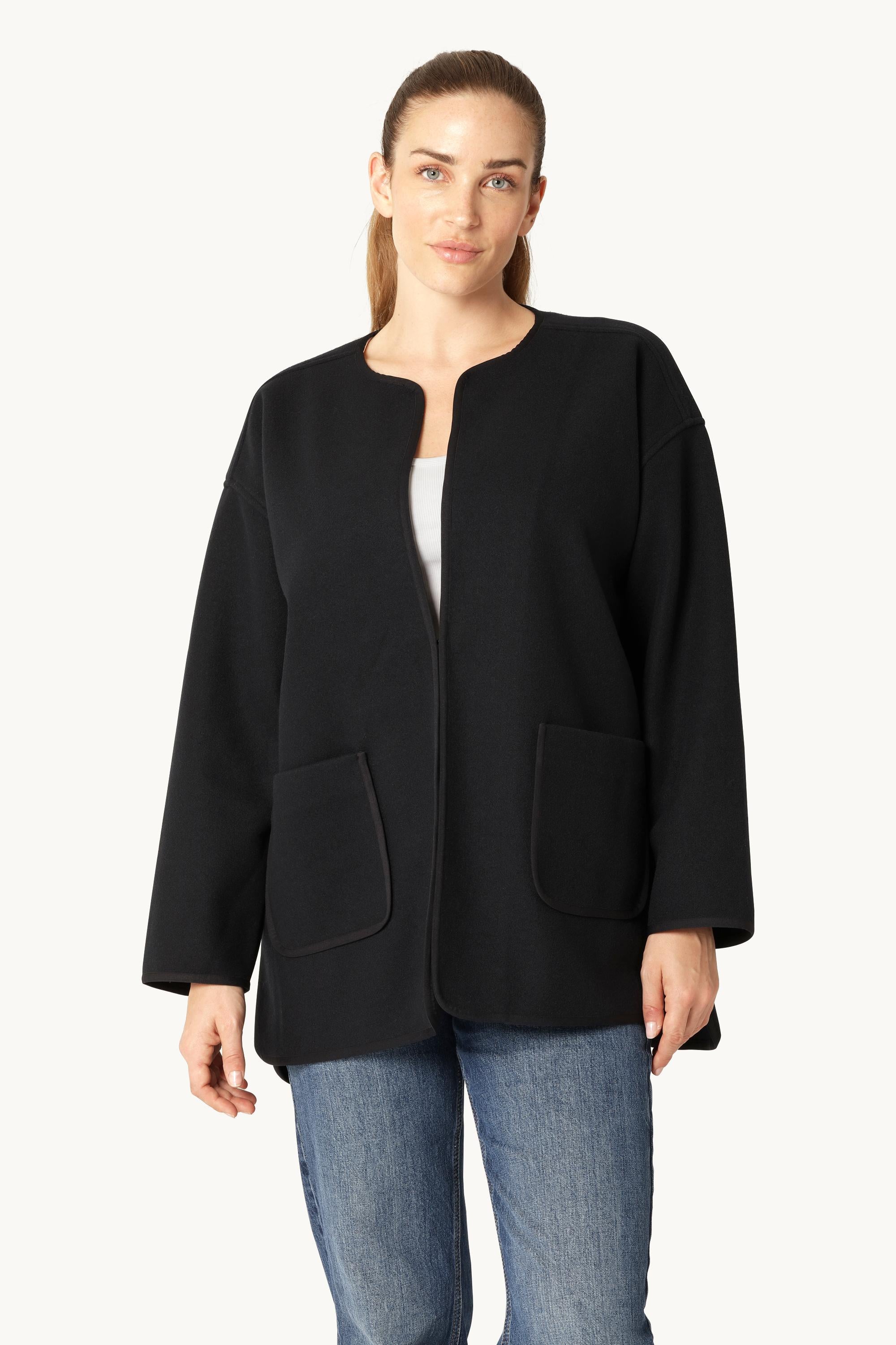 Følt Casual Jakke - Dark Indigo