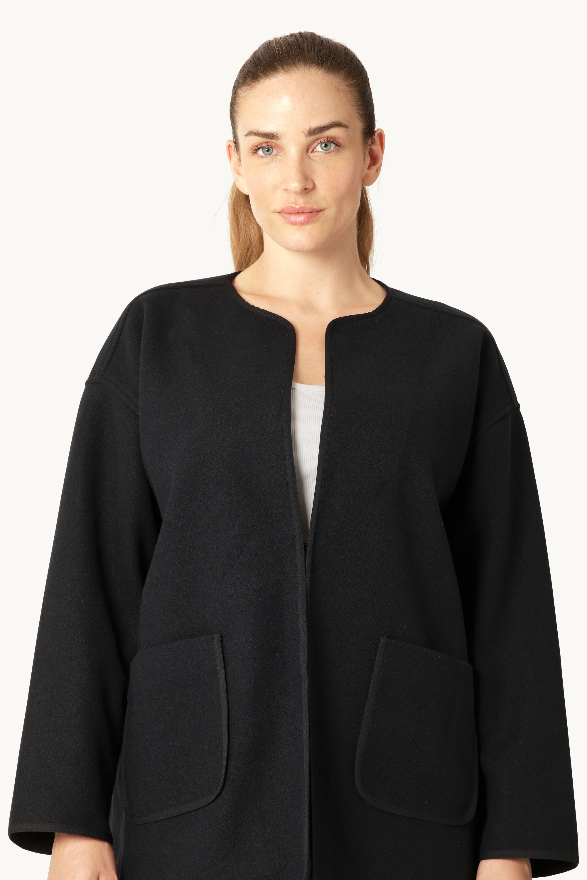 Følt Casual Jakke - Dark Indigo