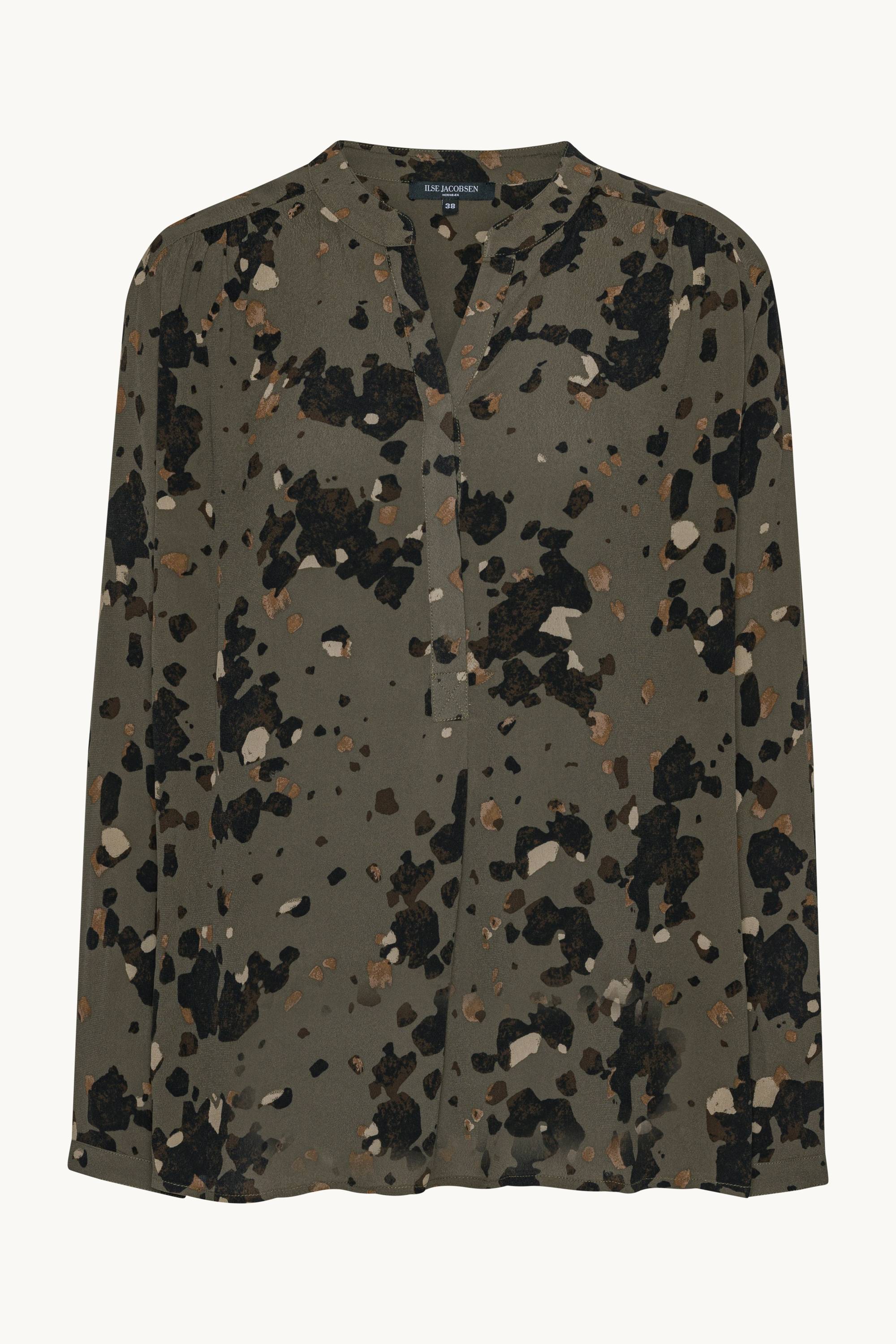 Skjorte med Halv Knappestolpe - Graphic Camo