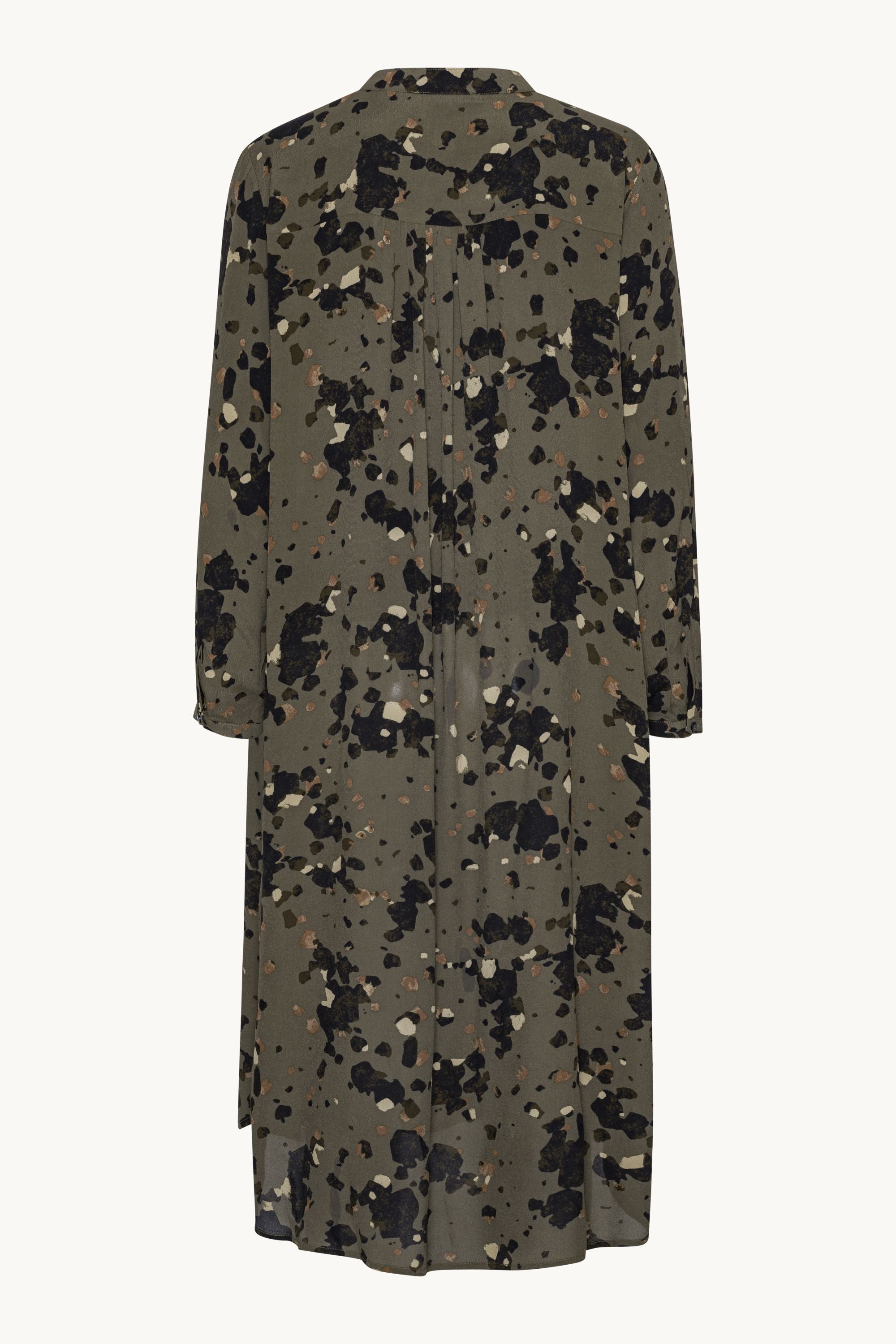 Tunika Kjole med Halv Knappestolpe - Graphic Camo