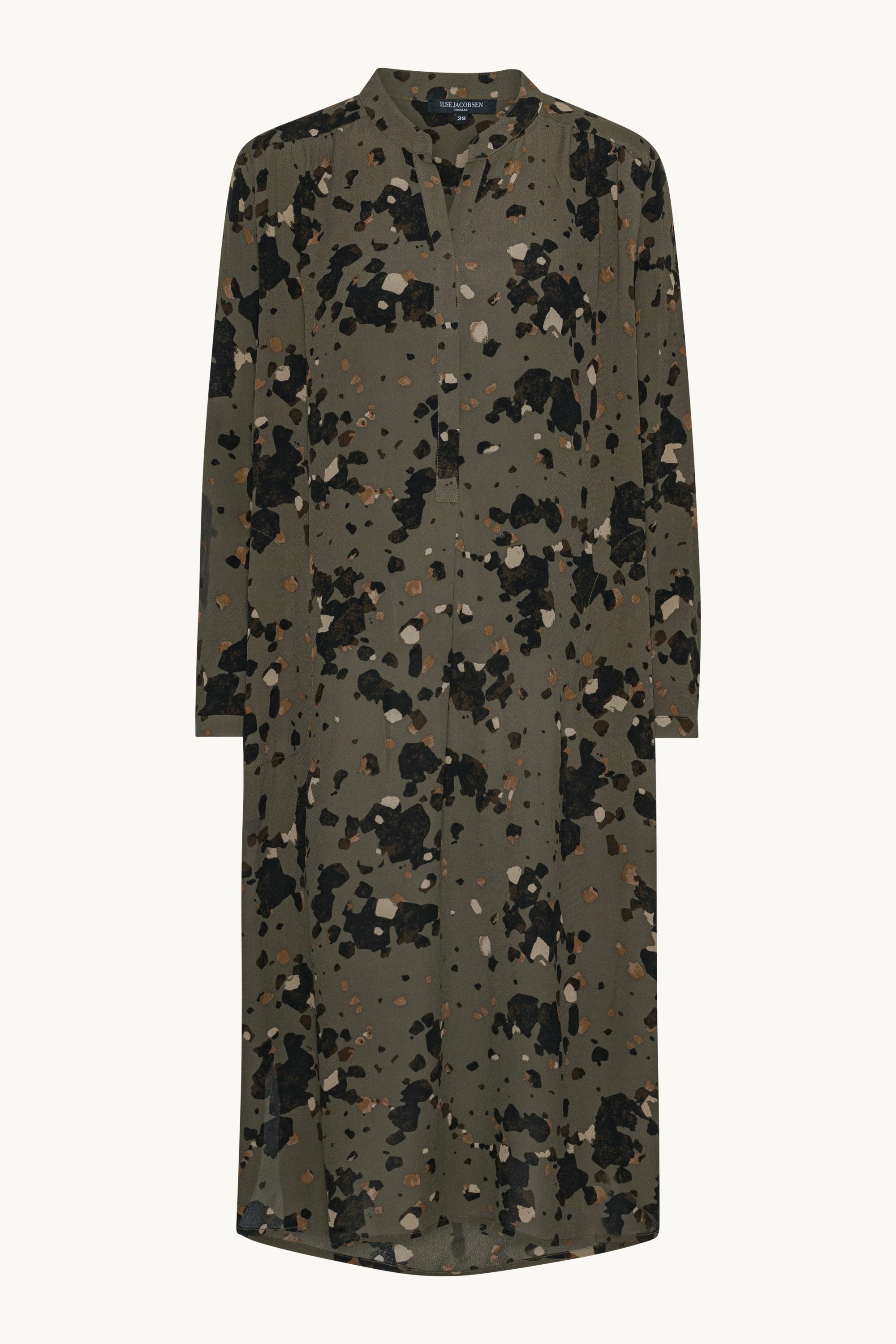 Tunika Kjole med Halv Knappestolpe - Graphic Camo