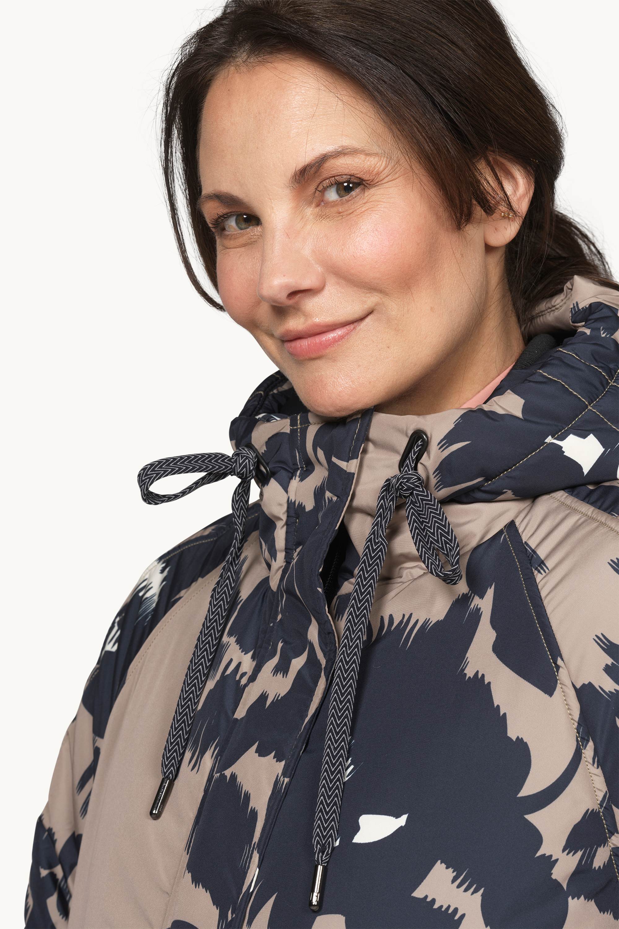 Long Padded Coat - Floral Decors