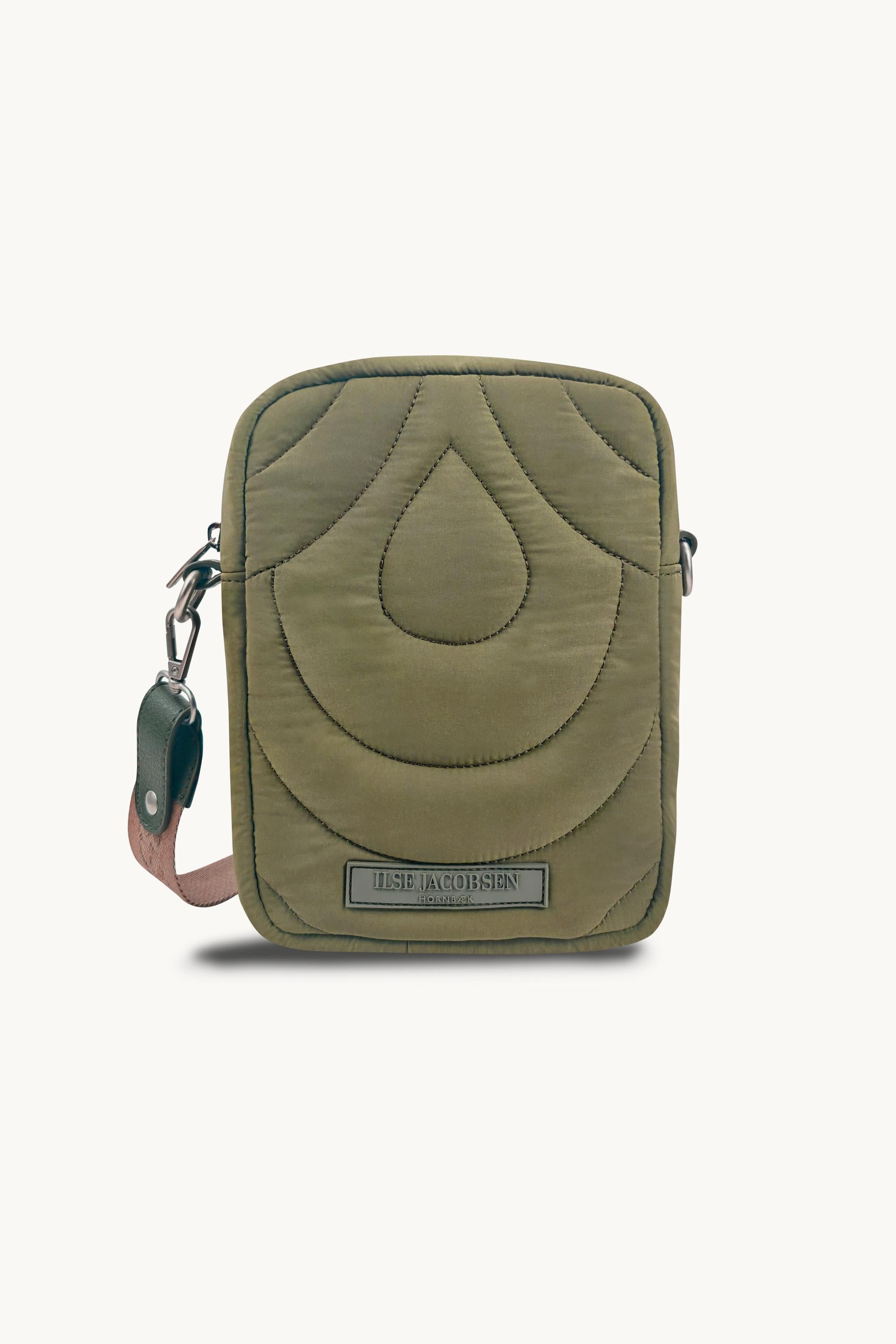 Liten Quiltet Crossbody-veske - Olive Night