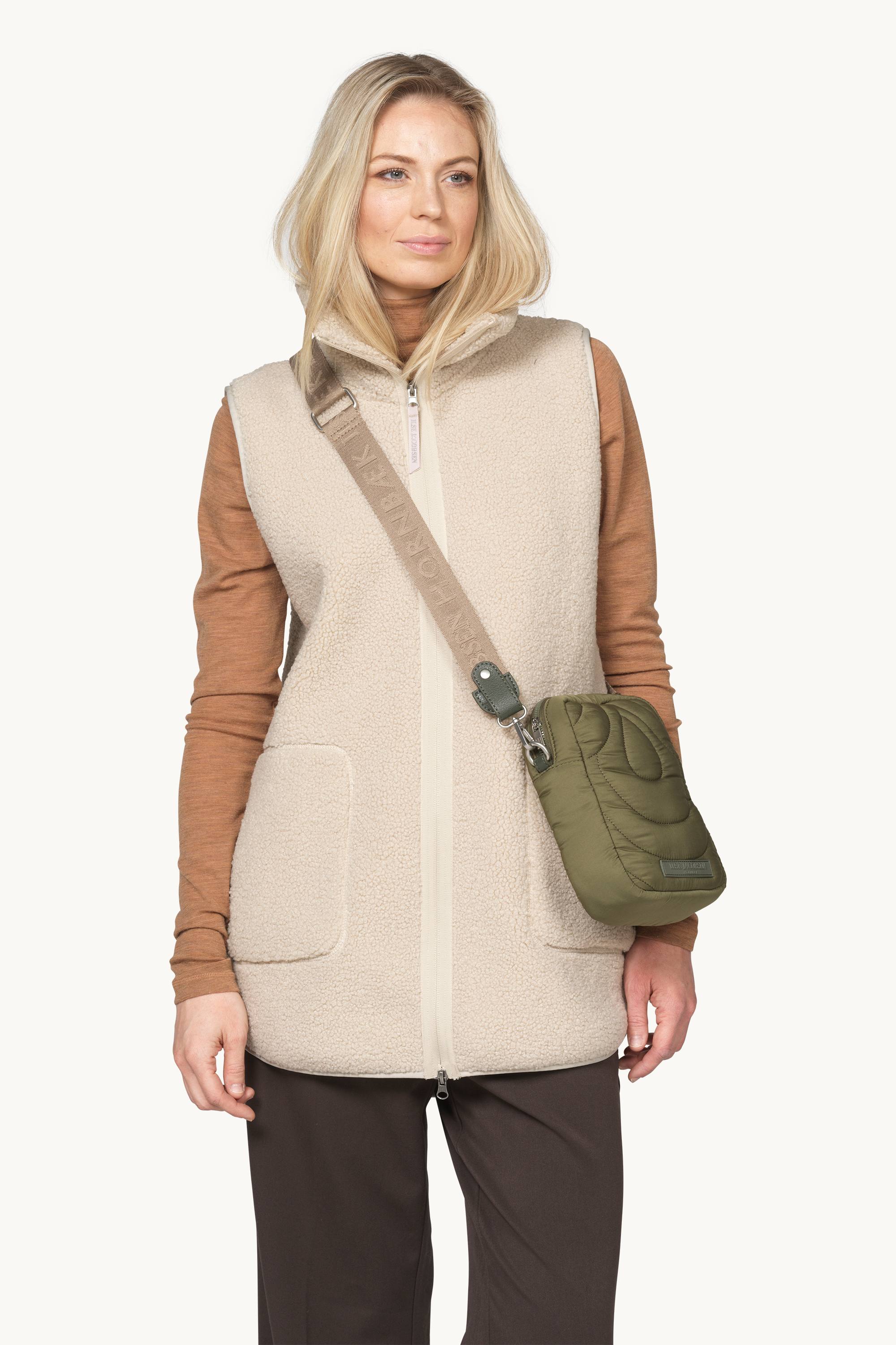 Small Quilted Crossbody Bag - Olive Night