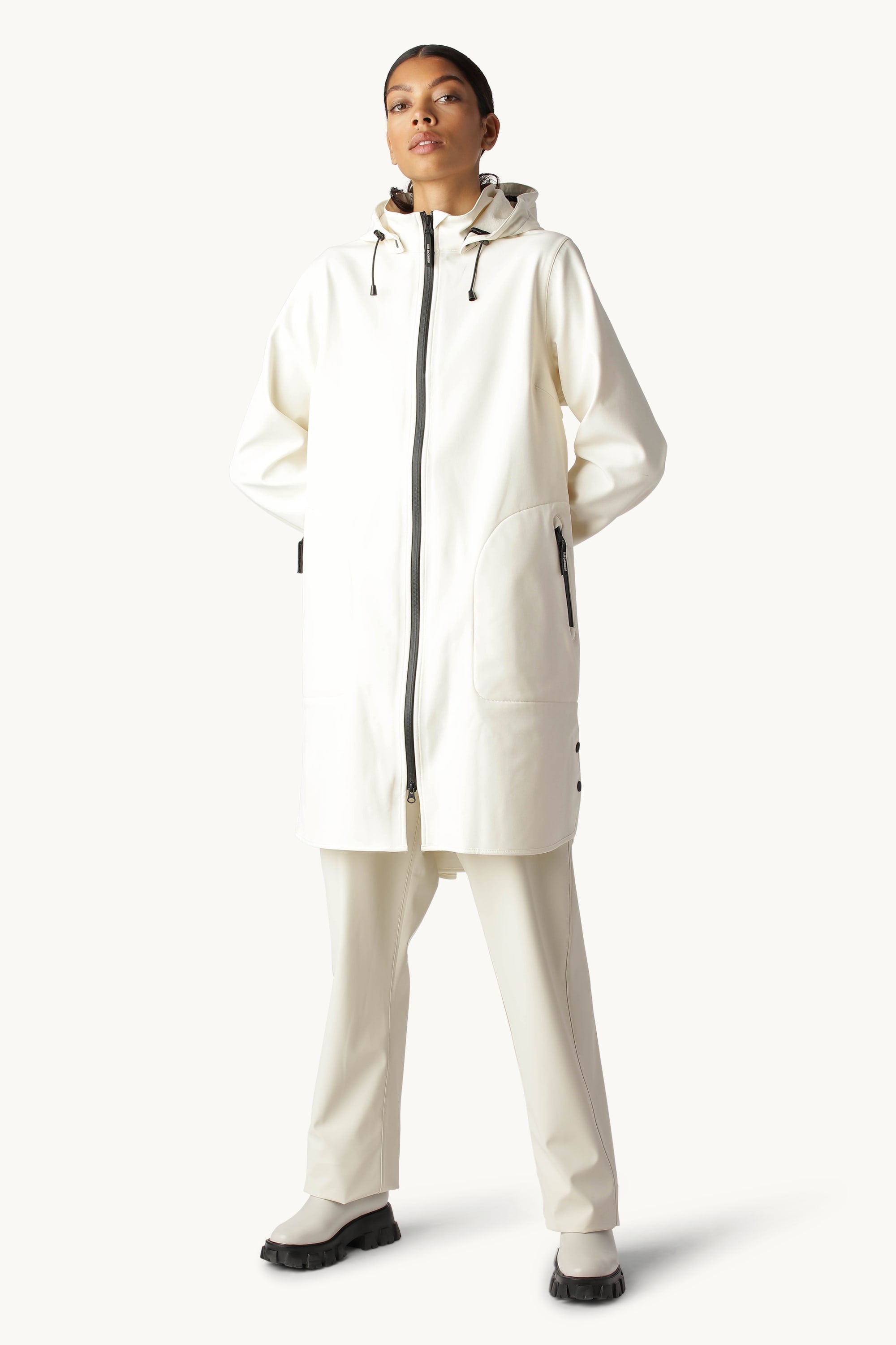 Softshell Regnjakke A-fasong - White Sugar