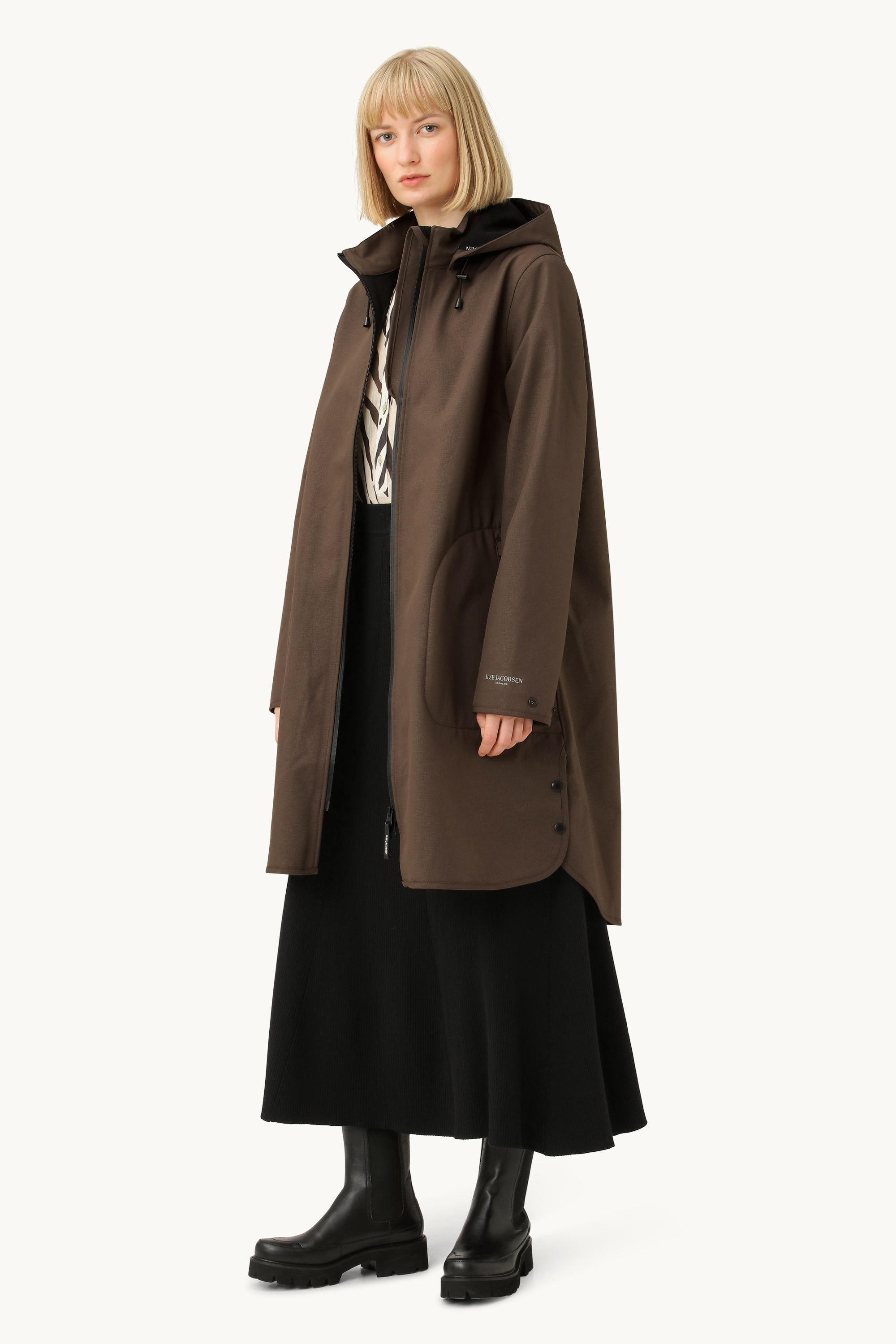 Softshell Regnjakke A-fasong - Chocolate Brown