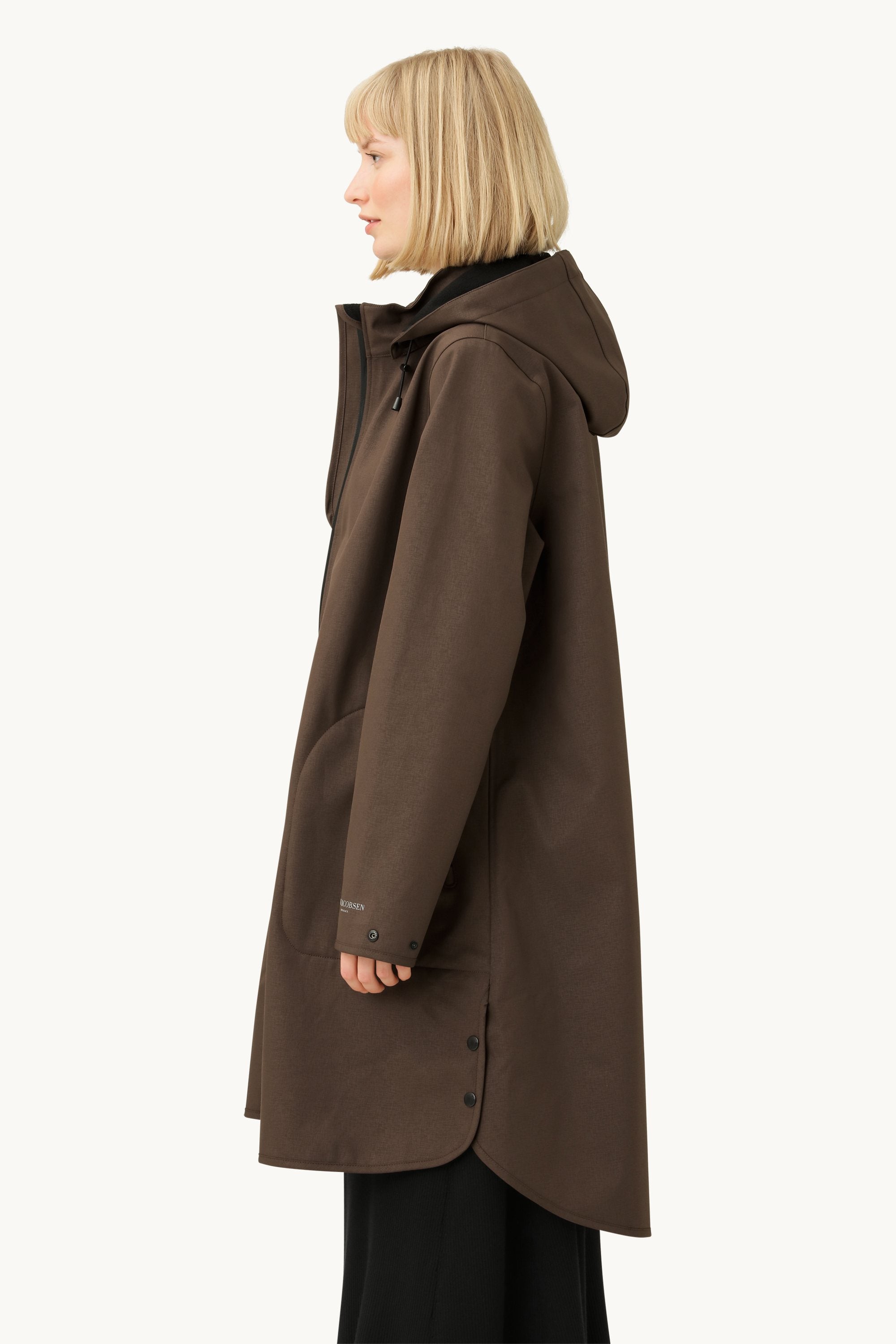 Softshell Regnjakke A-fasong - Chocolate Brown