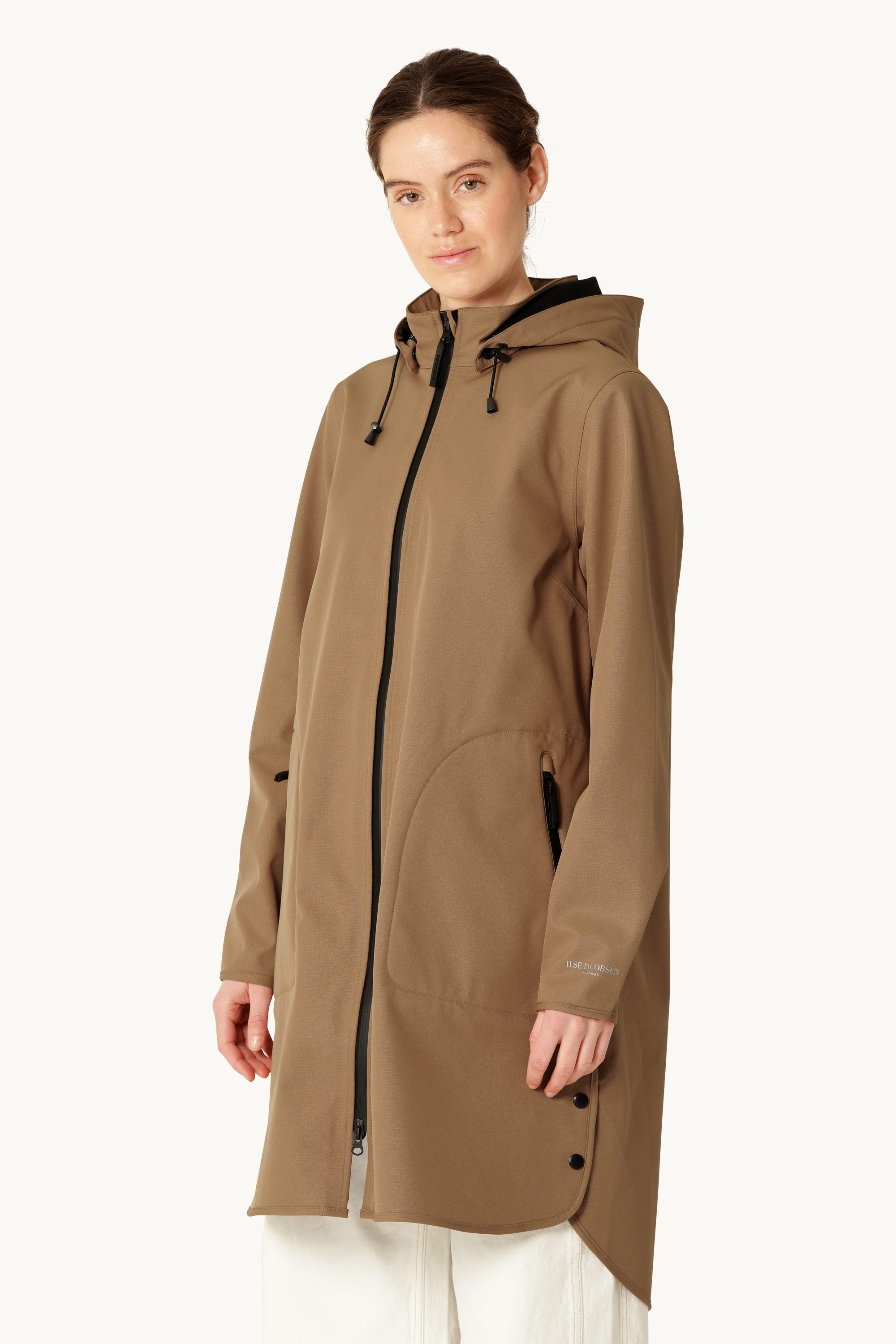 Softshell Regnjakke A-fasong - Mocca