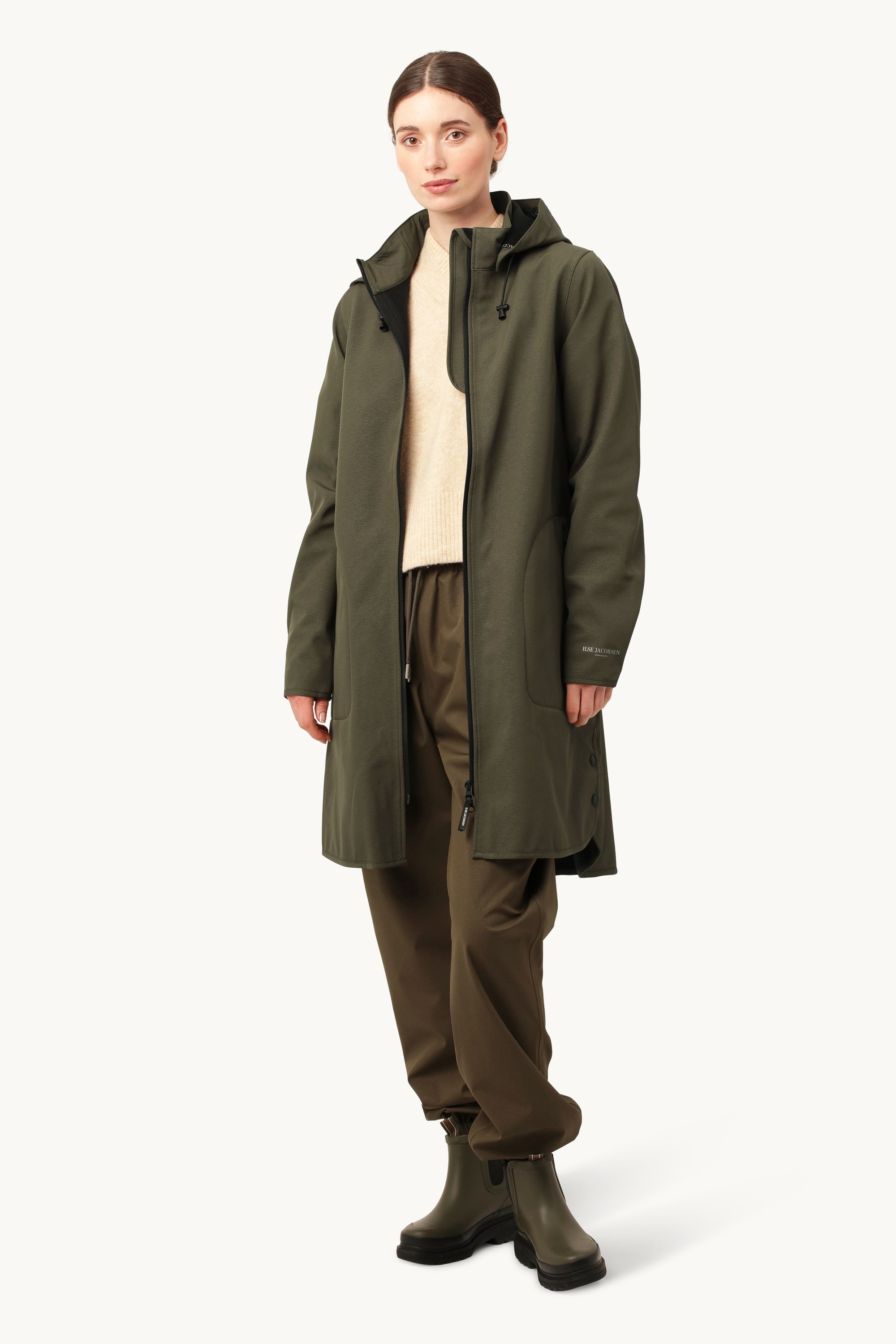 Softshell Regnjakke A-fasong - Army