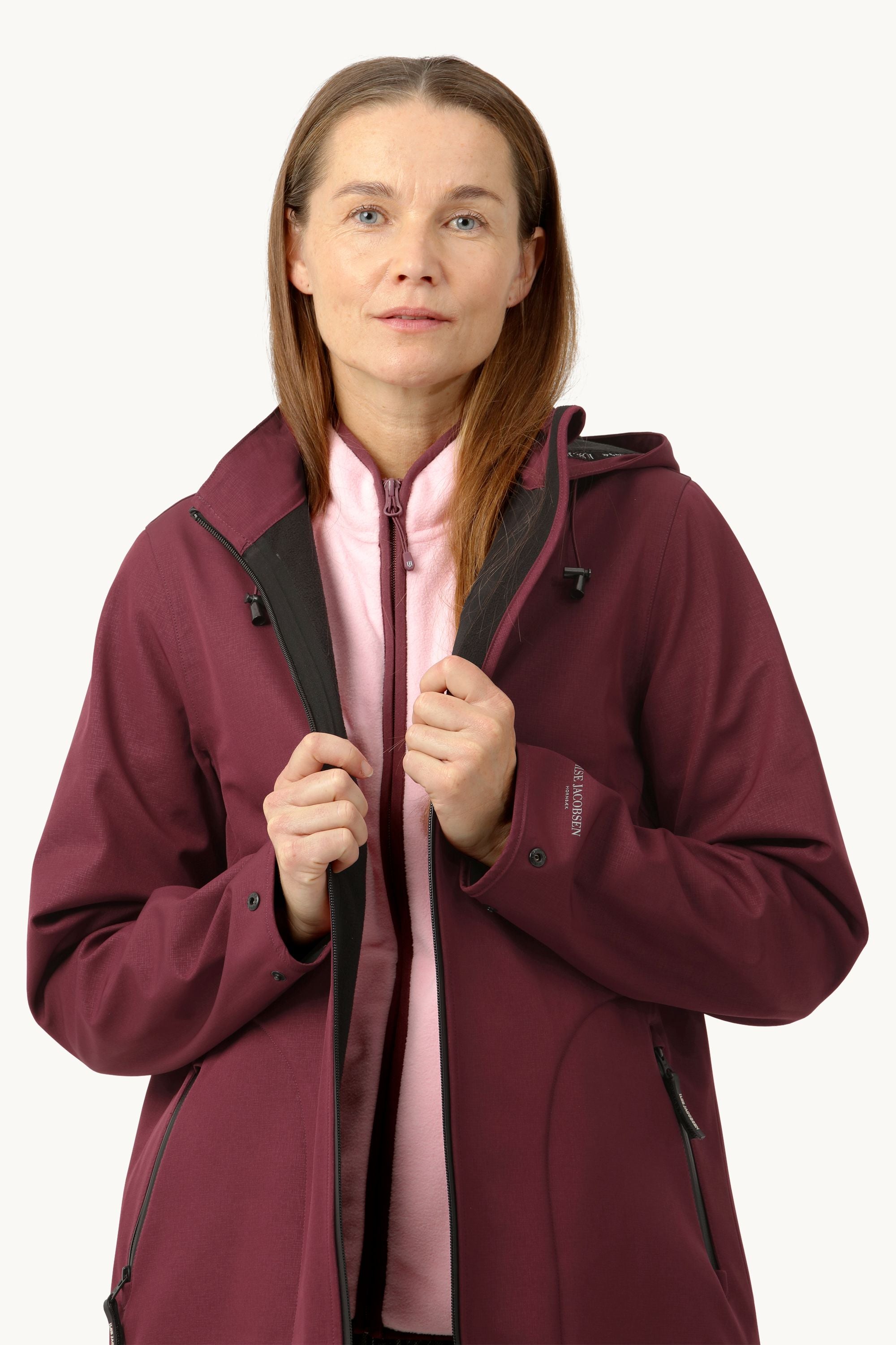 Softshell Regnjakke A-fasong - Maroon Banner