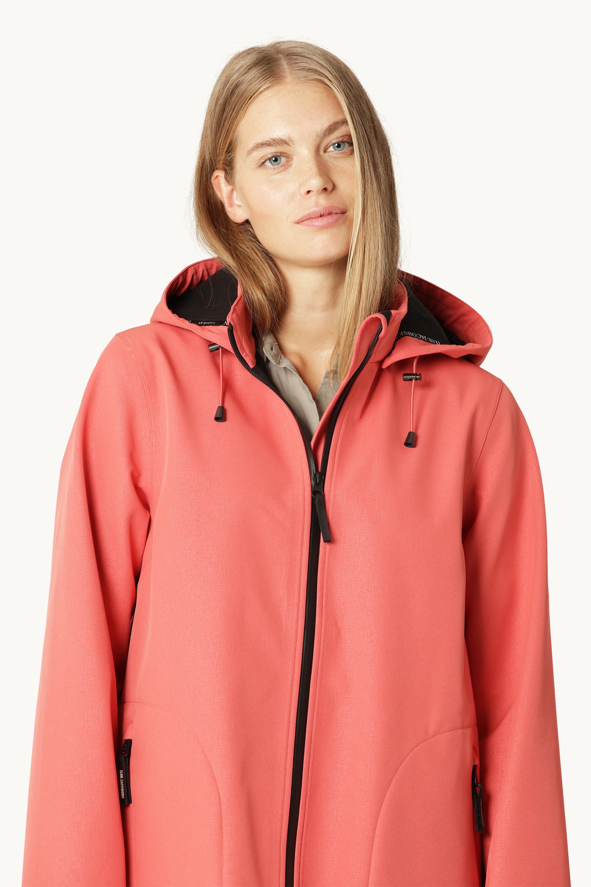 Softshell Regnjakke A-fasong - Spiced Coral