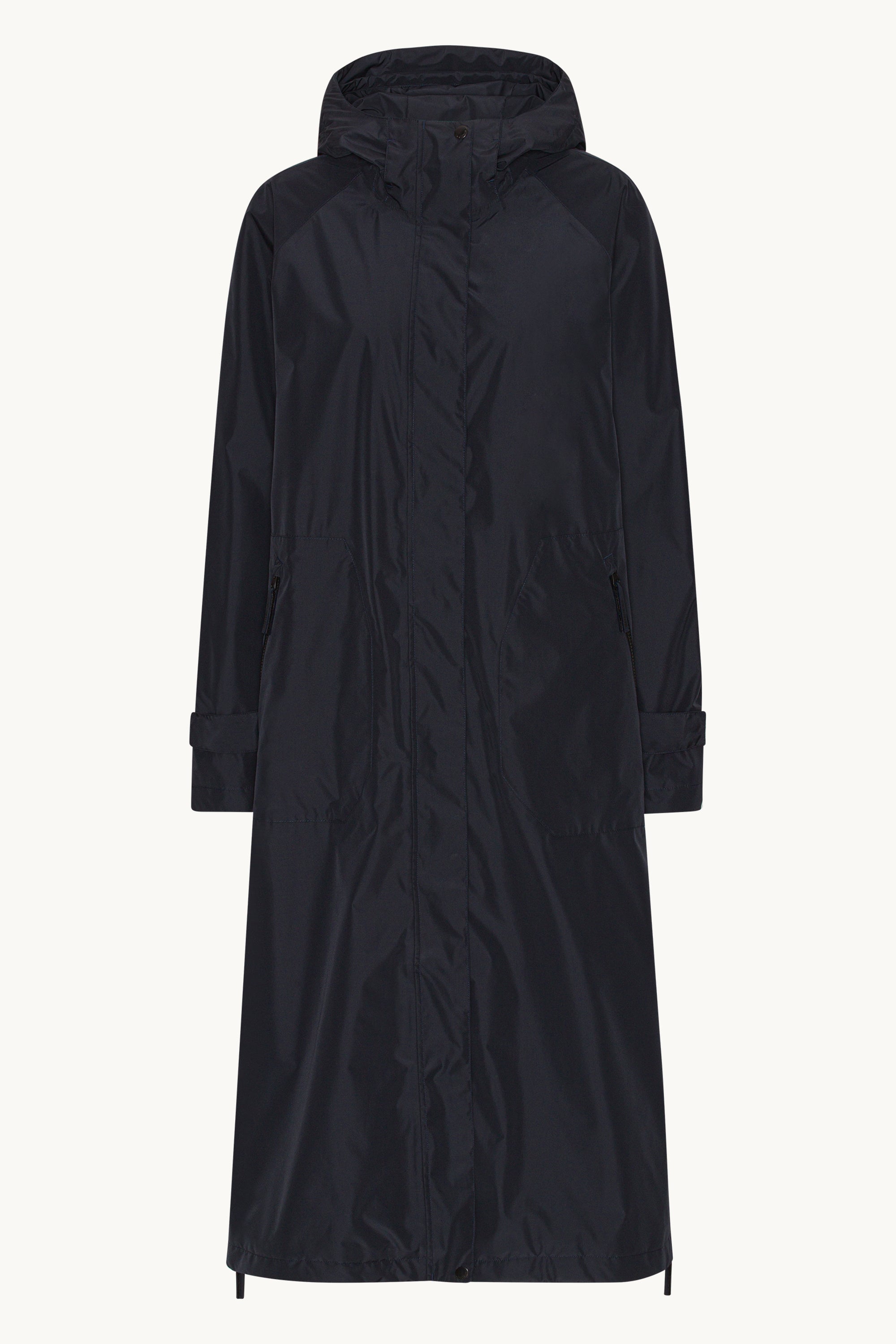 Eco Finished Long Raincoat - Dark Indigo