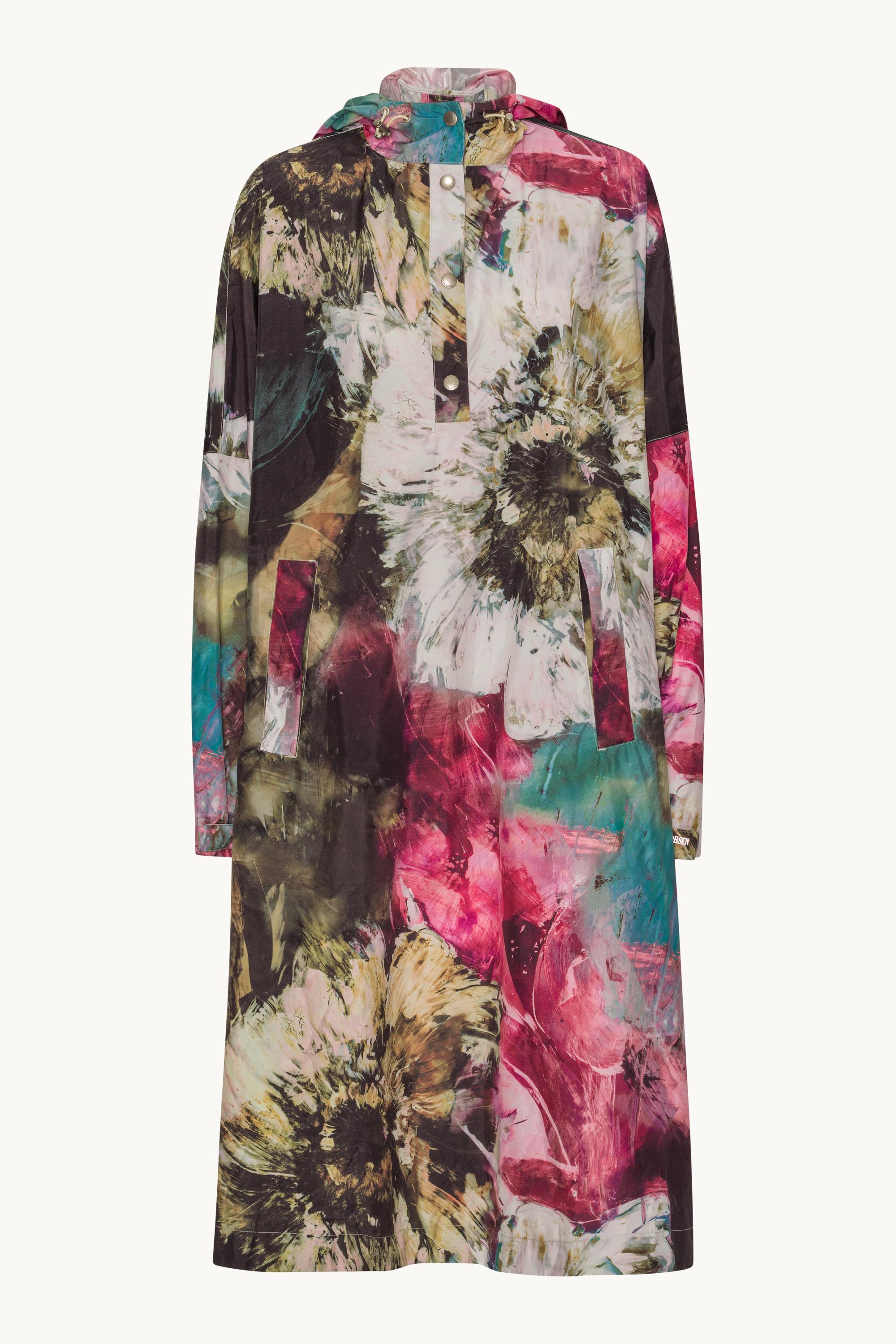 Regnponcho - Artistic Flower Print