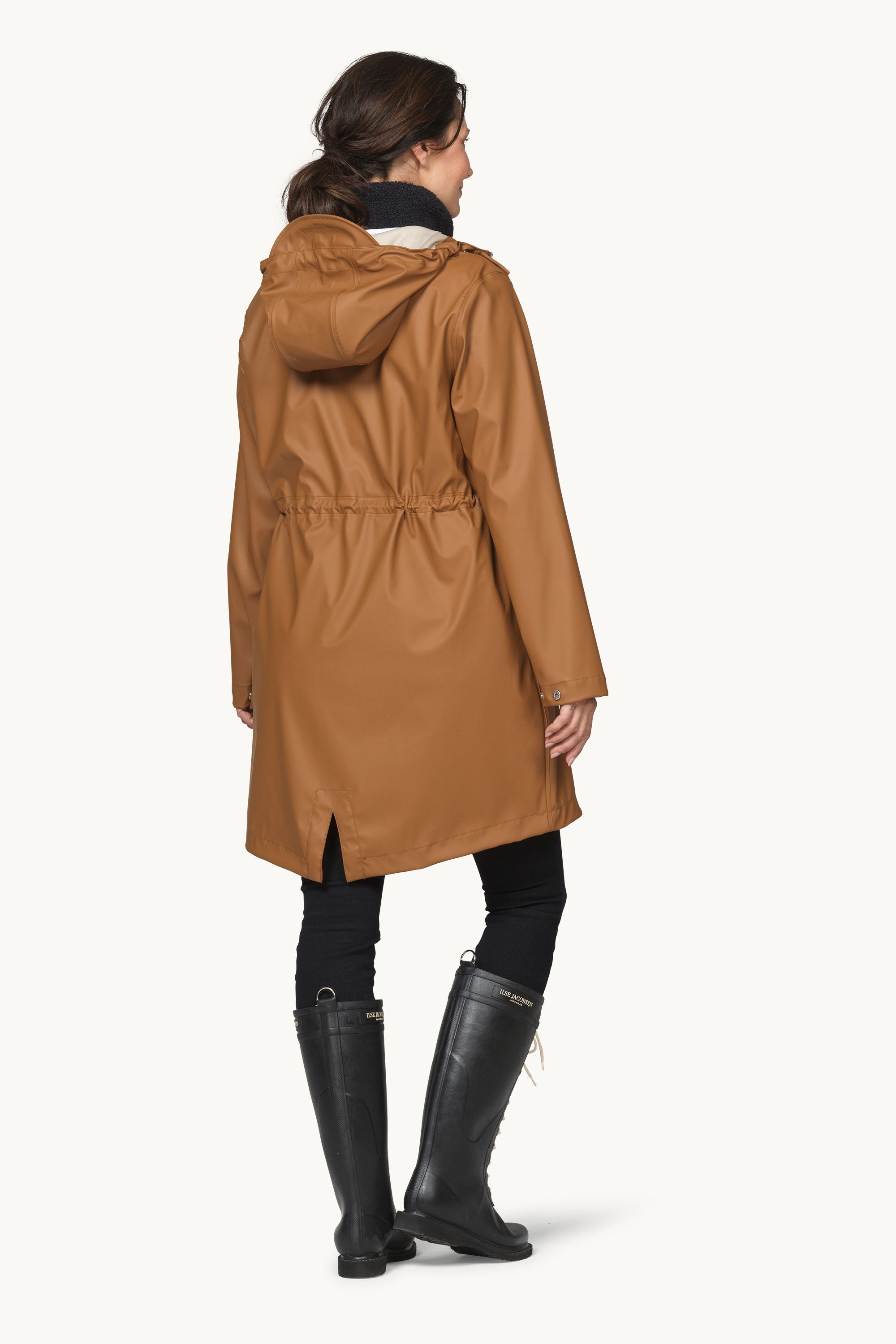 Long Parka Rain Jacket - Toffee