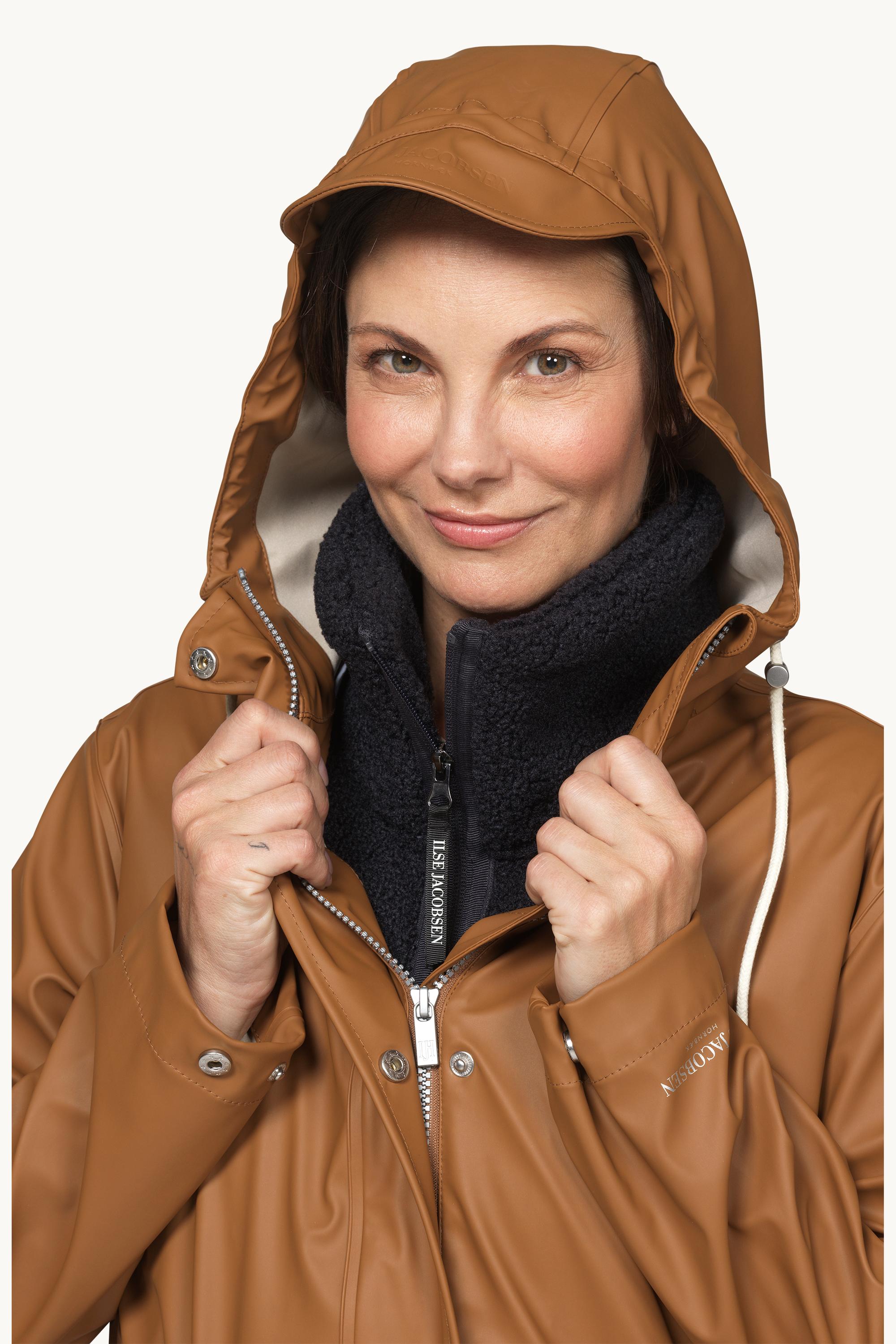 Long Parka Rain Jacket - Toffee
