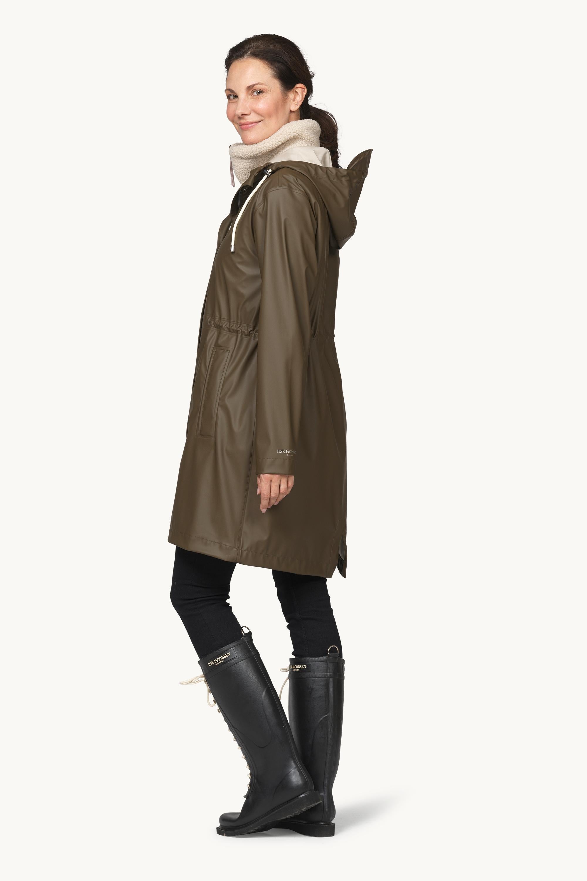 Long Parka Rain Jacket - Wren