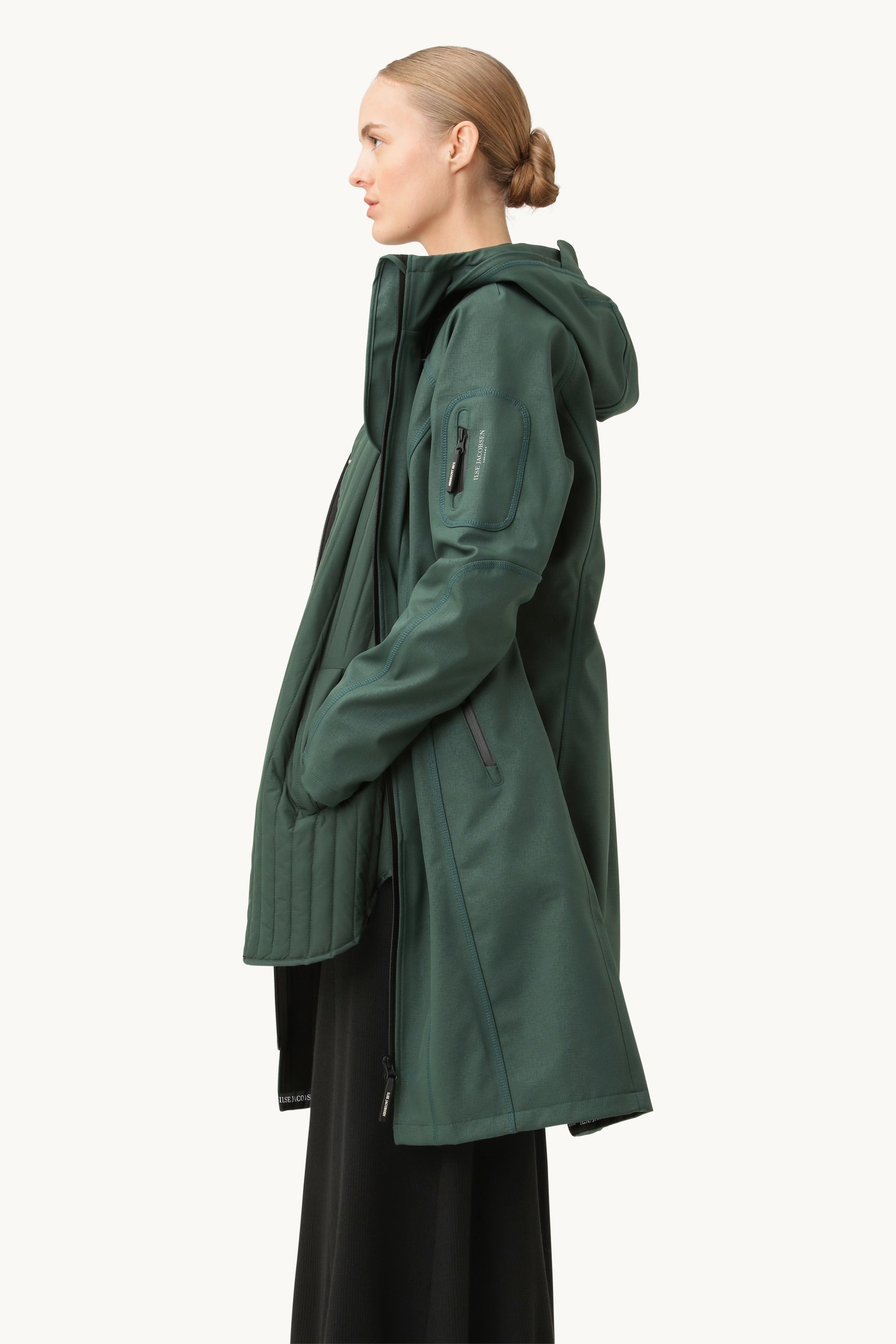 Long Softshell Raincoat - Beetle