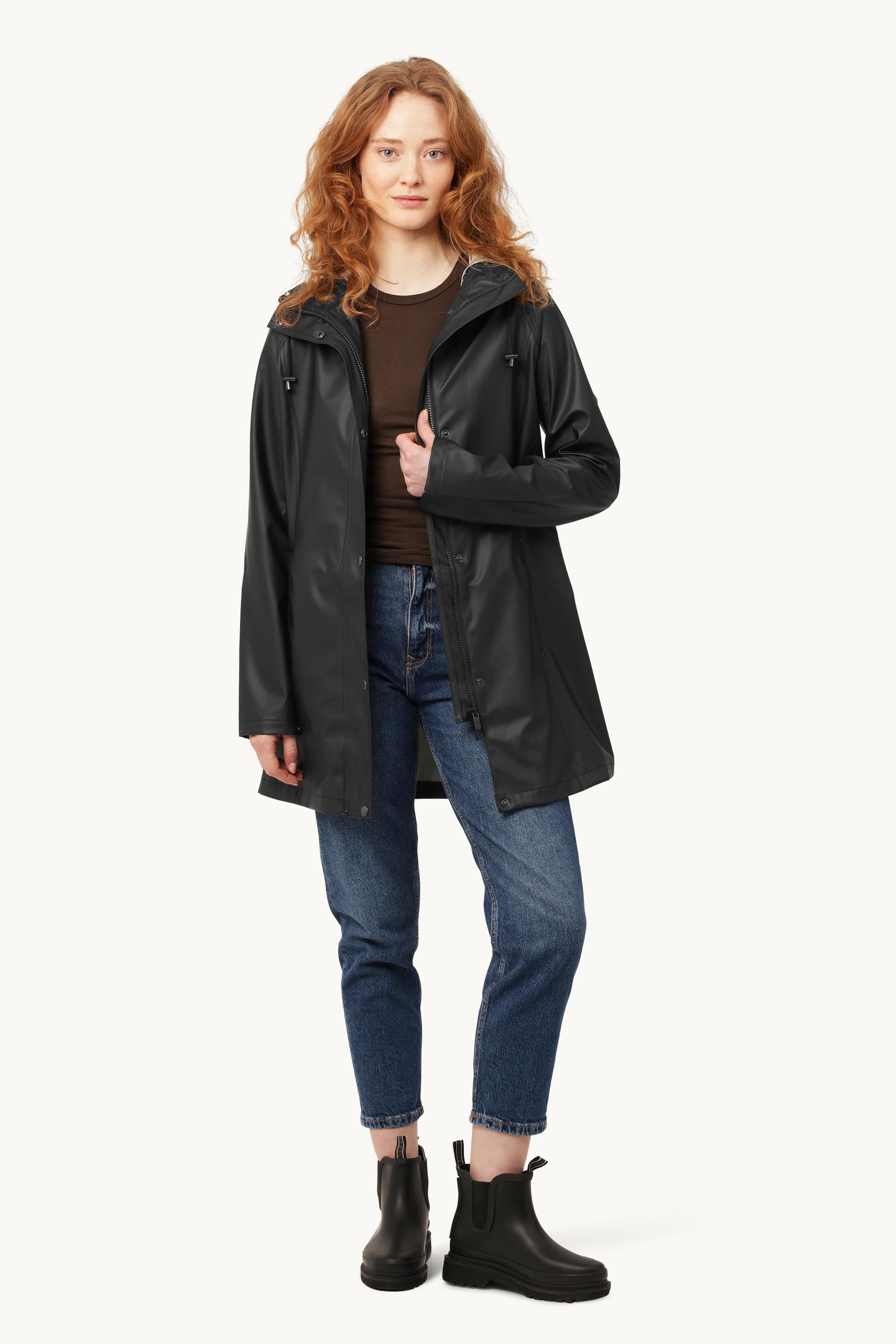 Short Raincoat - Black