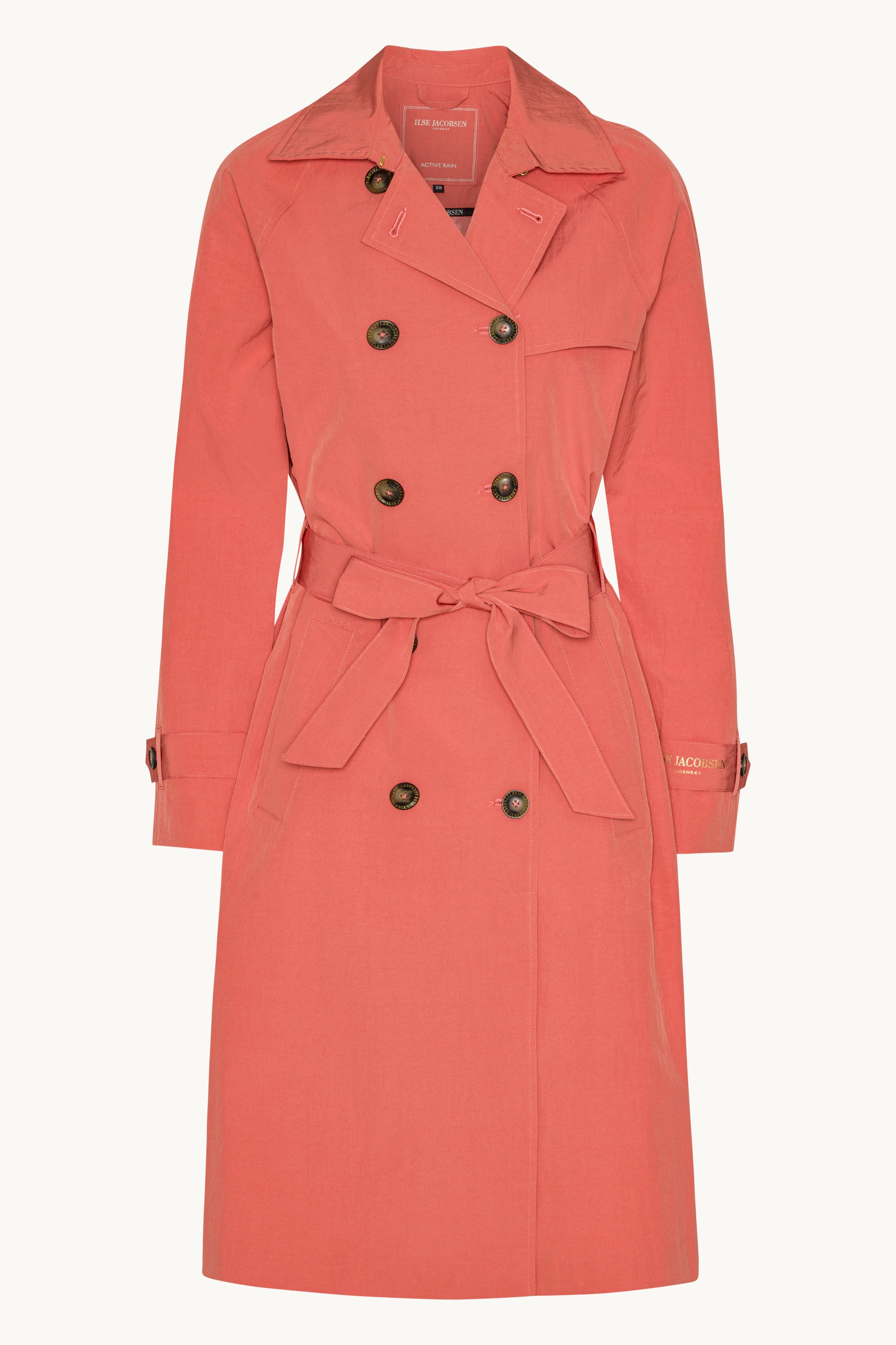 Teknisk Trench Regnjakke - Spiced Coral