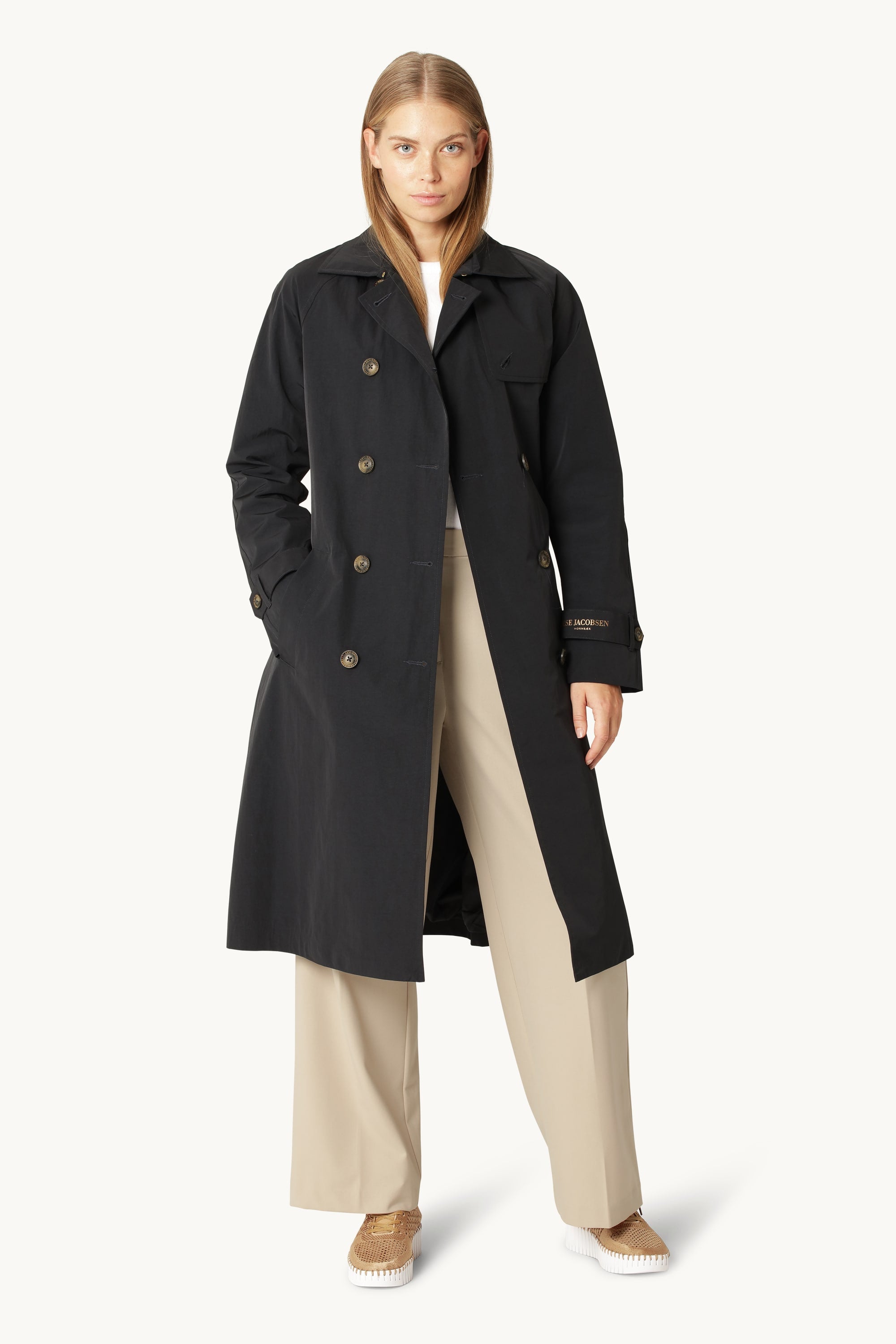 Teknisk Trench Regnjakke - Dark Indigo