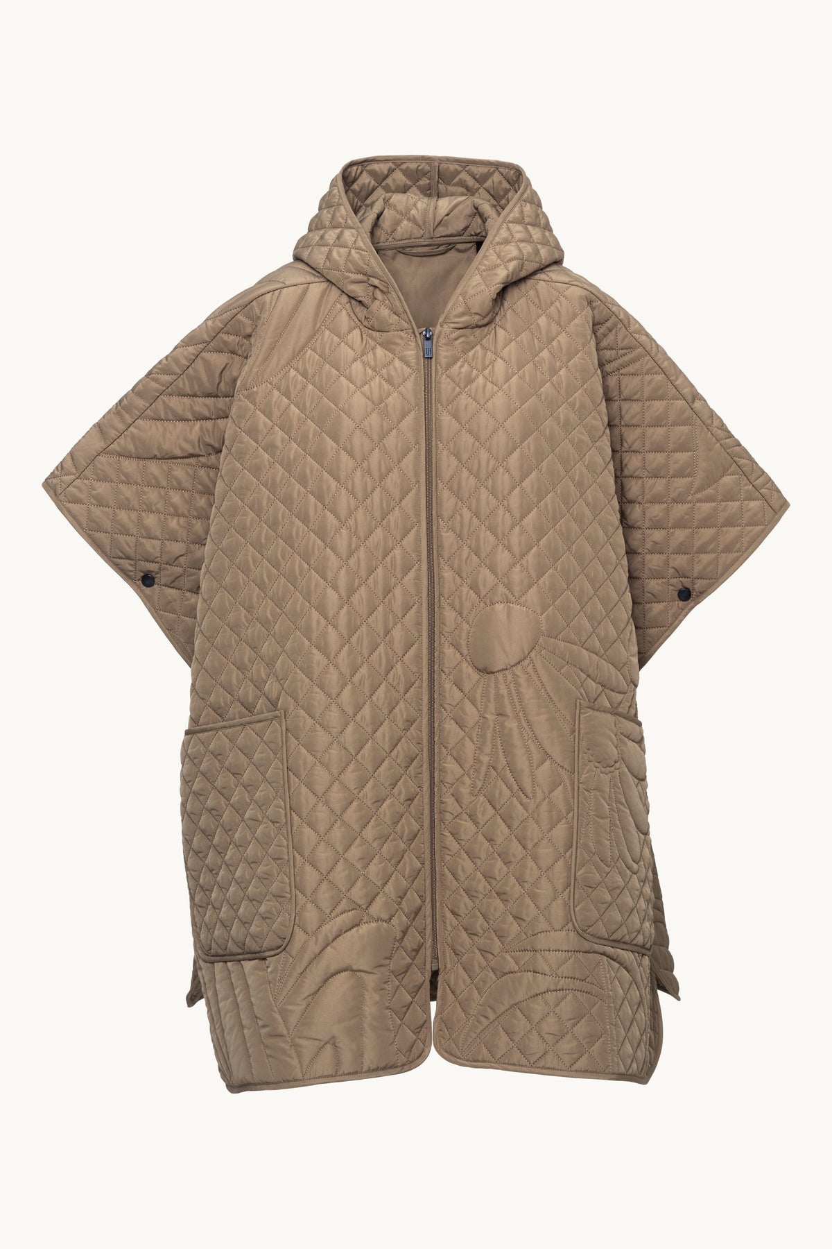 Quiltet Poncho - Sepia Tint