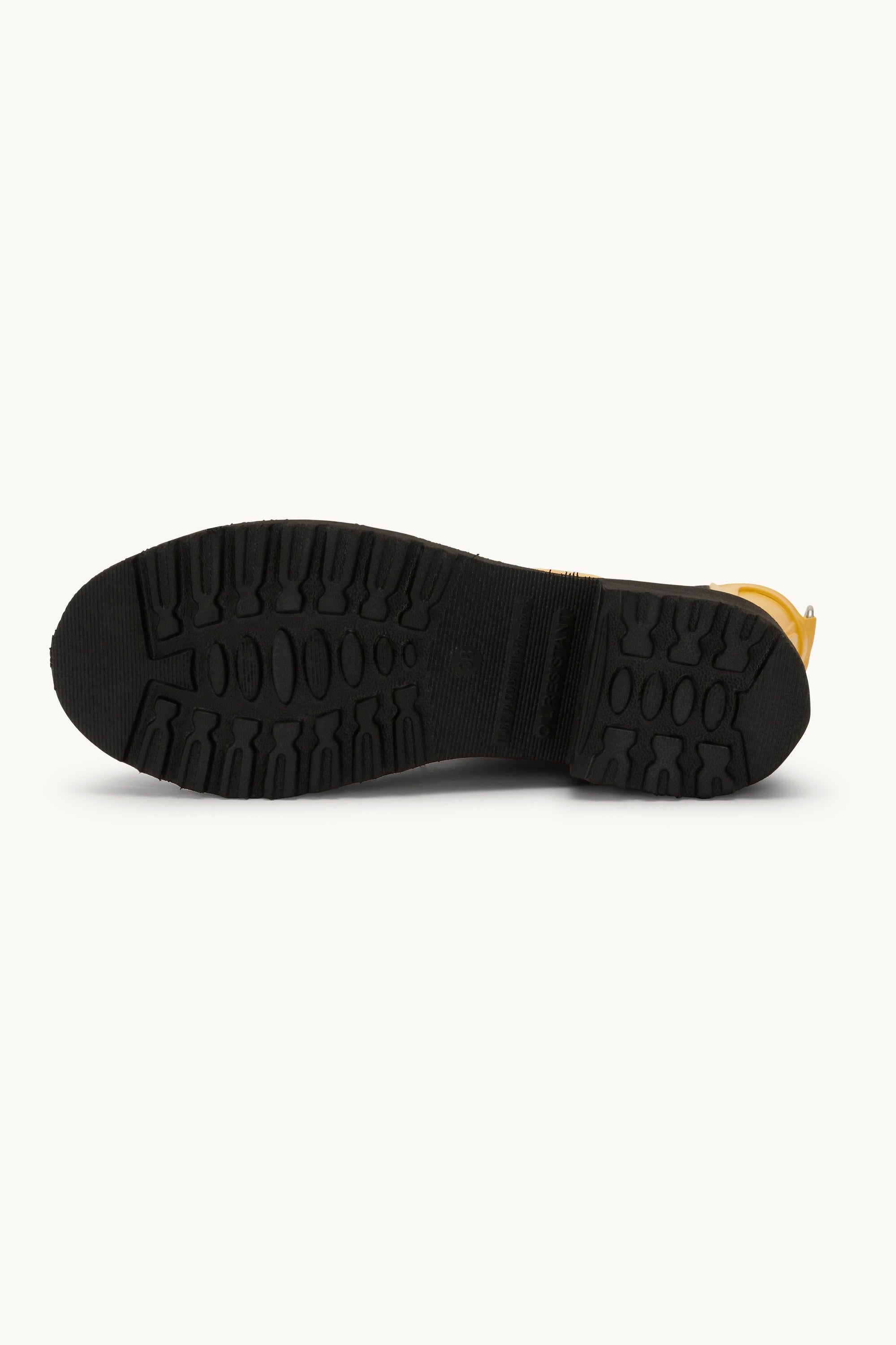 Short Rubber Boots With High Heel - Cyber Yellow