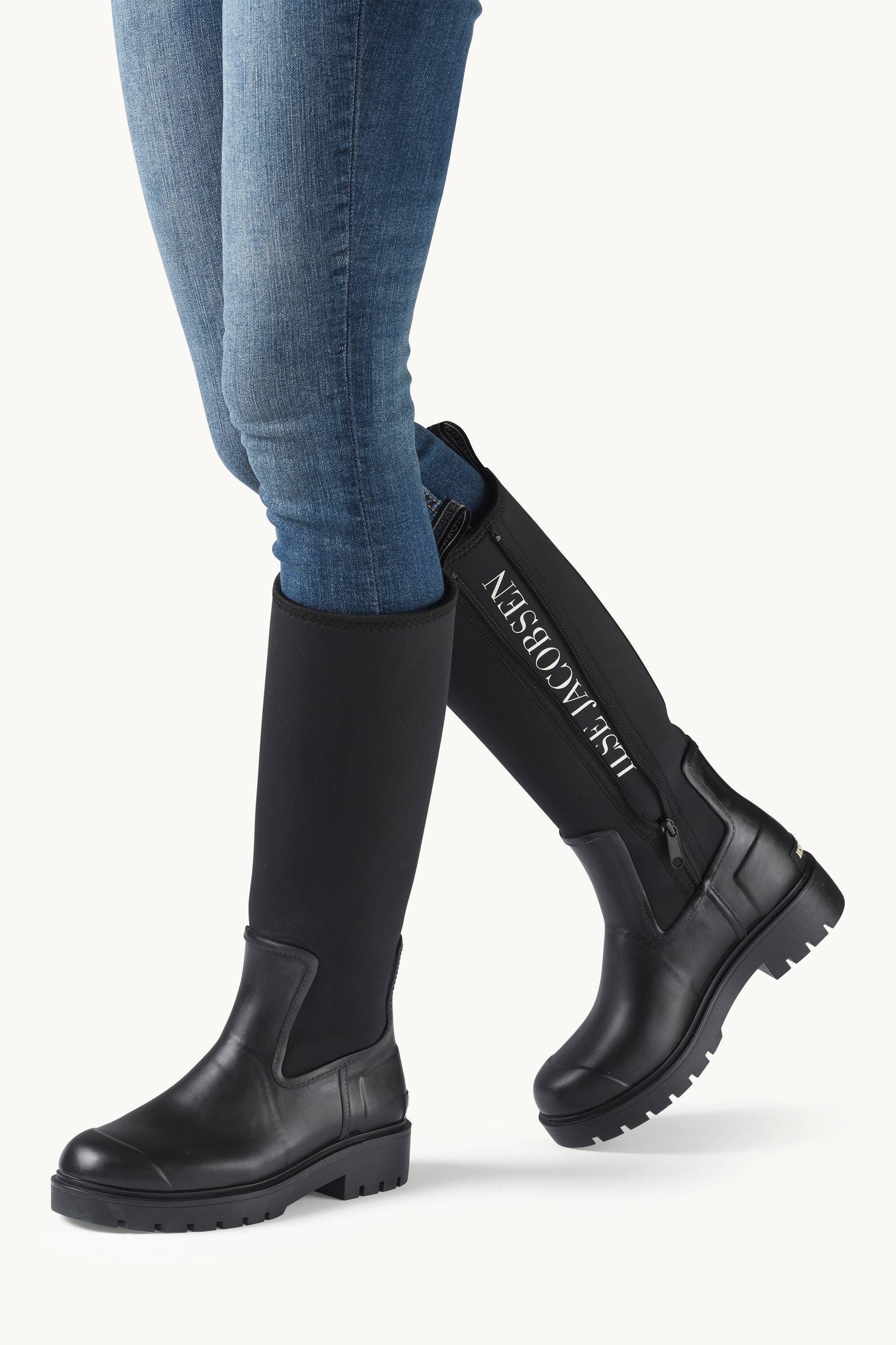 Neoprene Rain Boot - Black Black