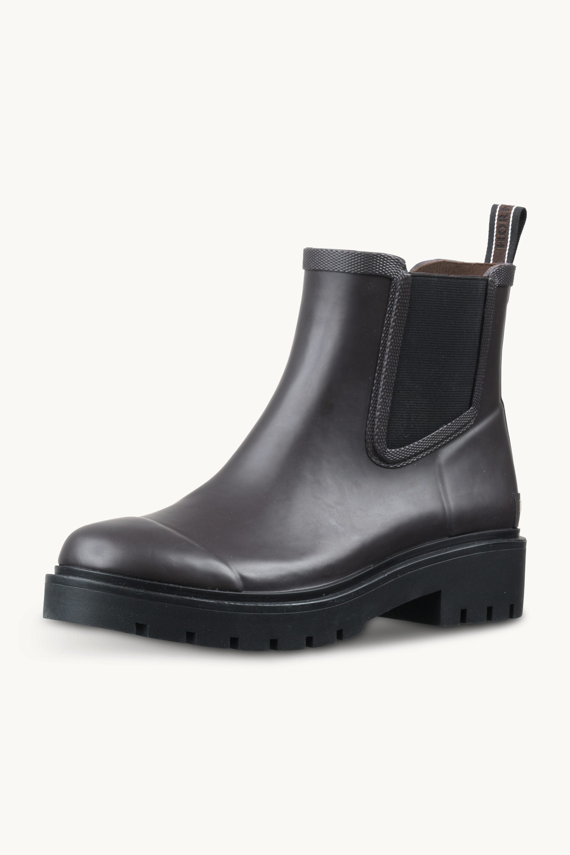 Chelsea Rain Boots - Brown Black