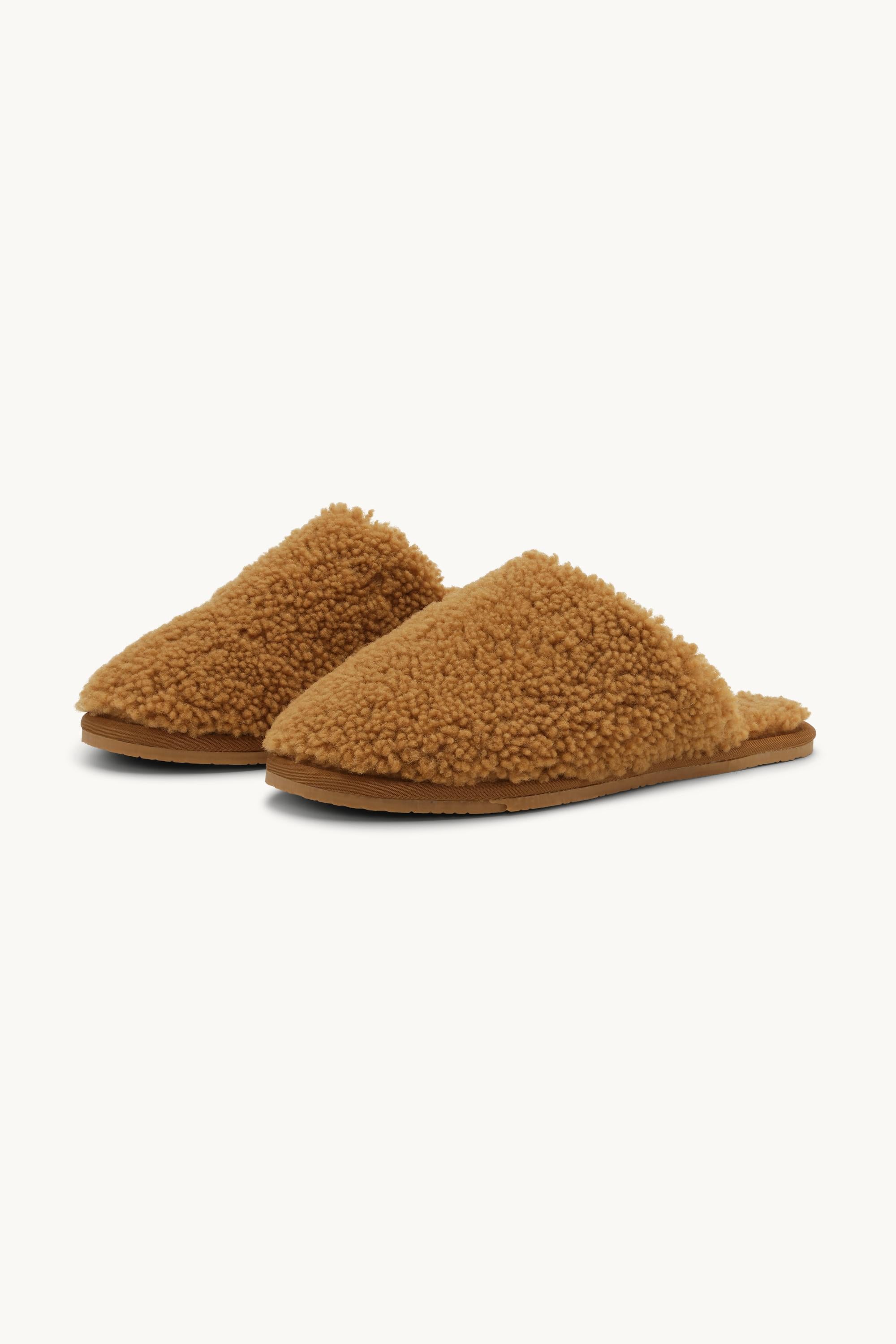Curly Indoor Slipper - Tannin