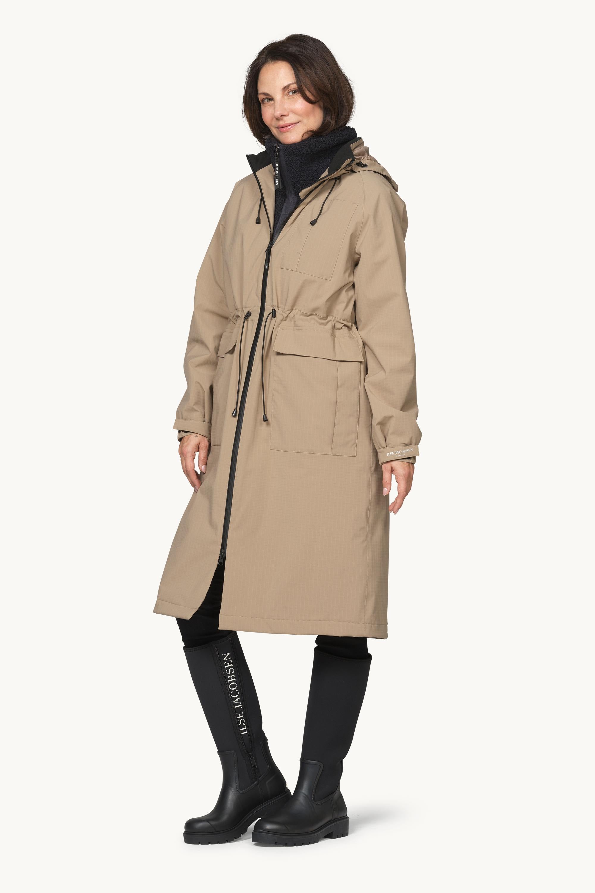 Long Winter Coat - Greige