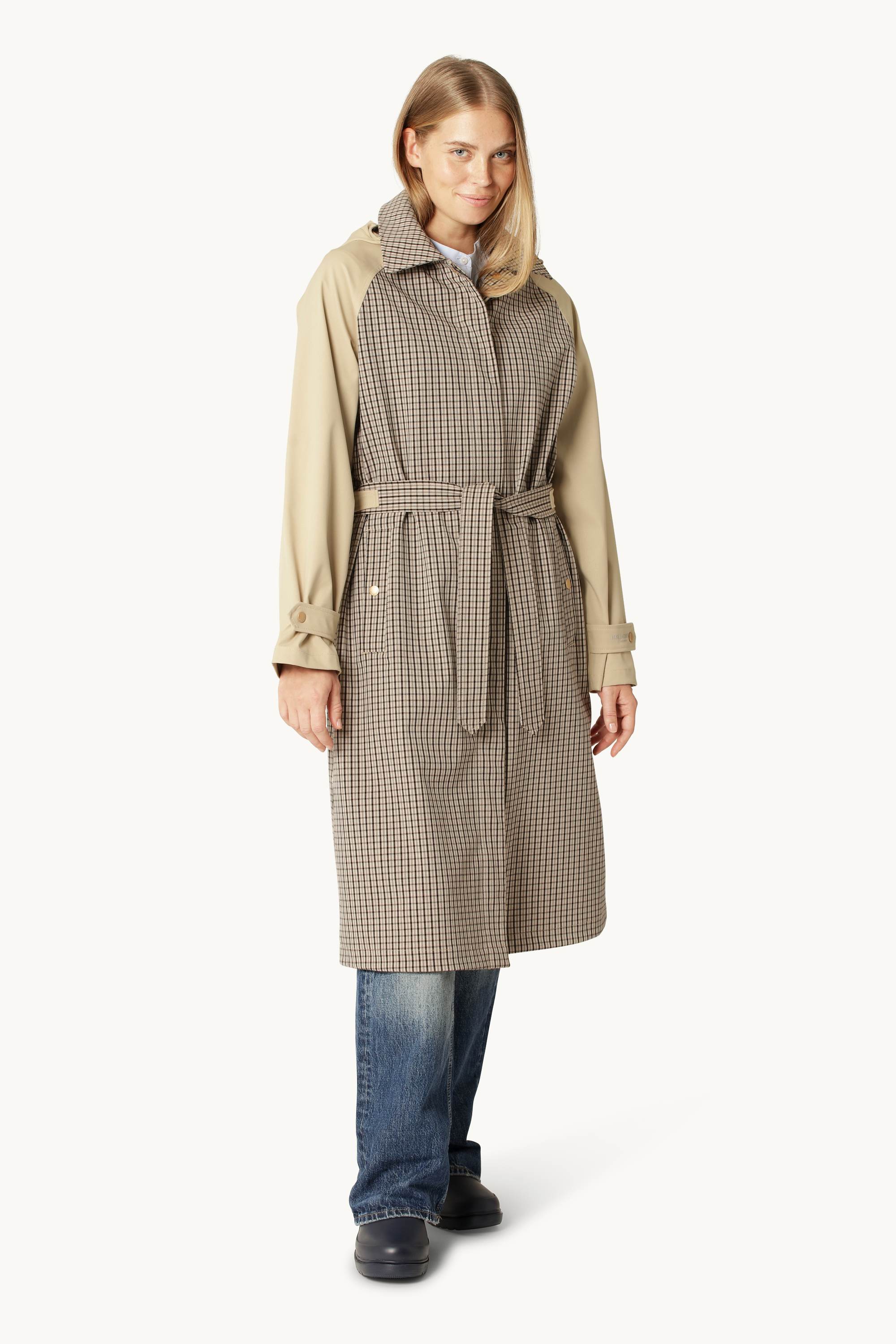 Trench Regnjakke - White Pepper