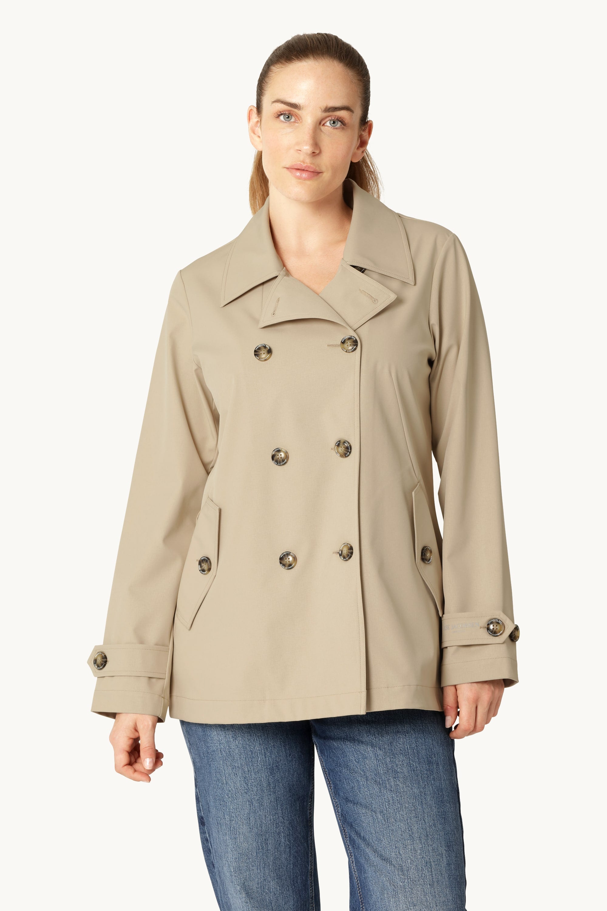 Regn Peacoat - White Pepper
