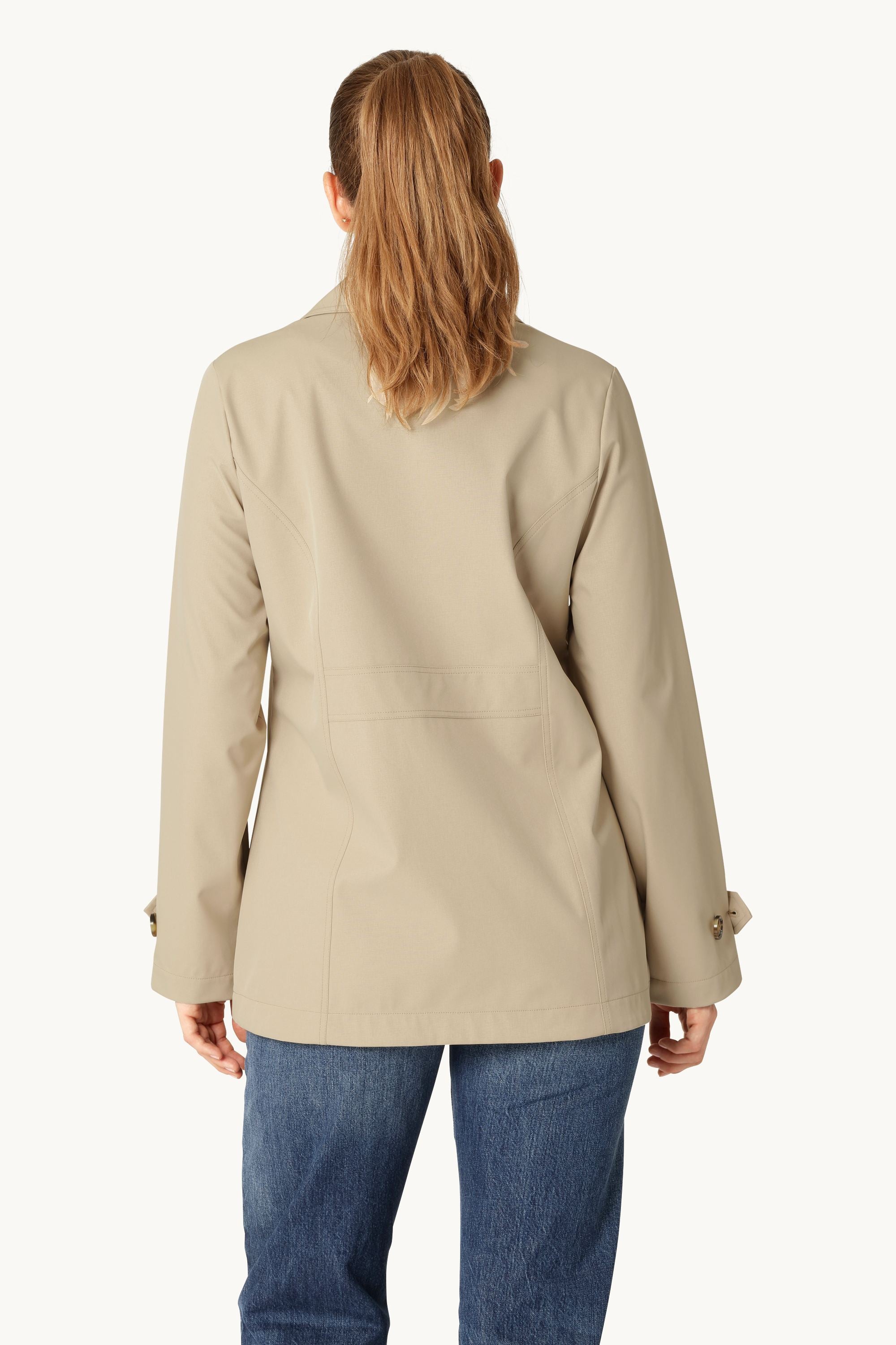 Regn Peacoat - White Pepper
