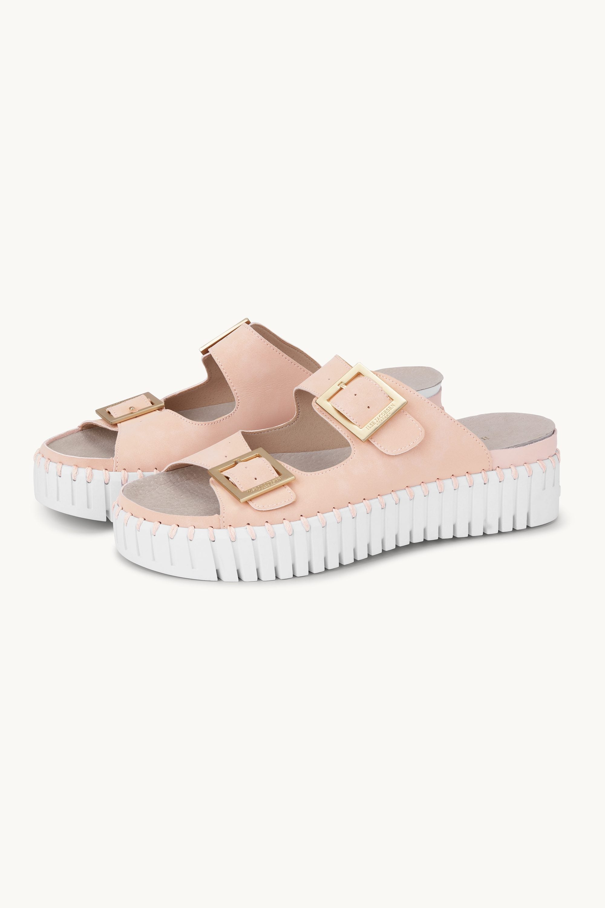 Platåsandaler Spenne - Adobe Rose White