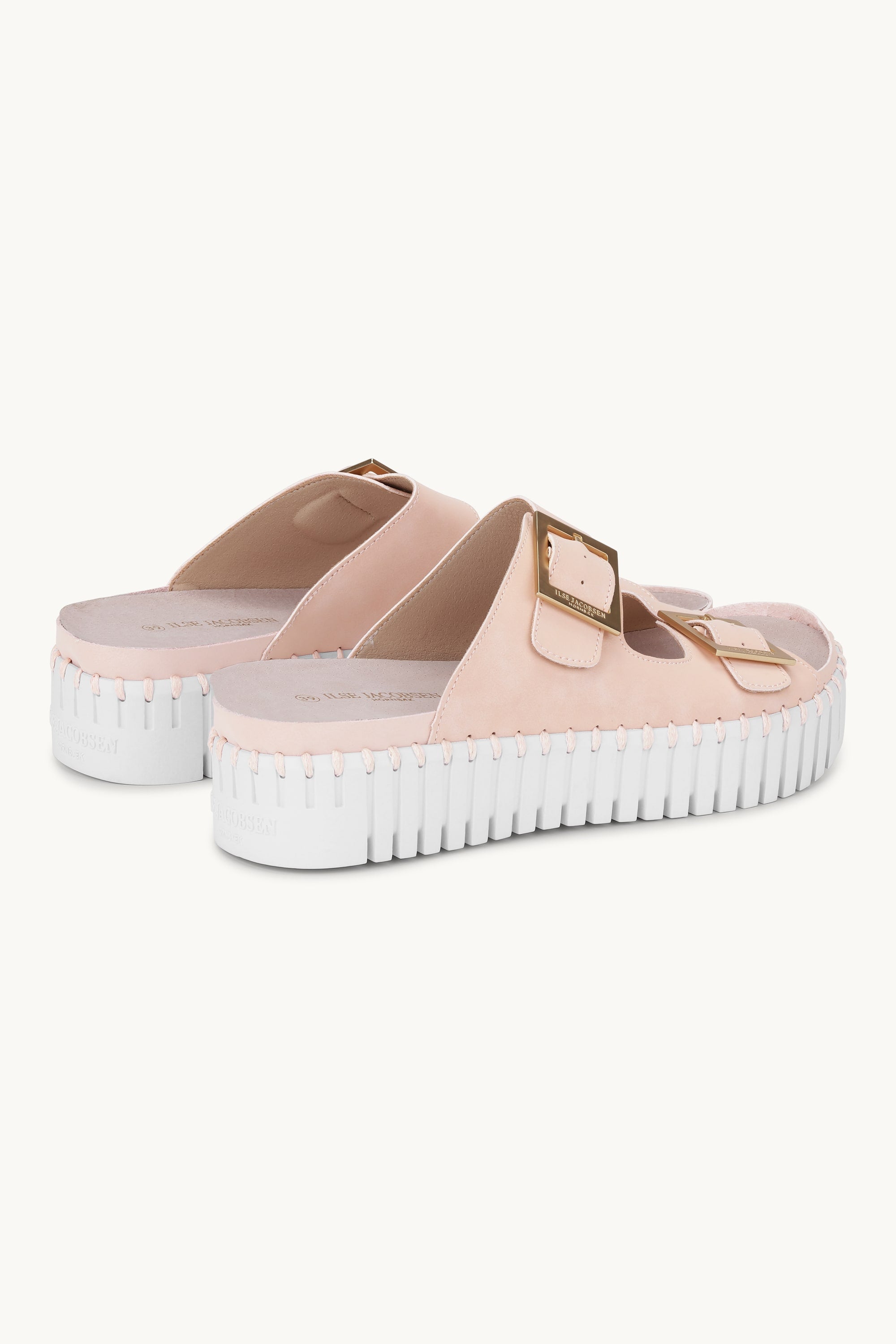 Platåsandaler Spenne - Adobe Rose White