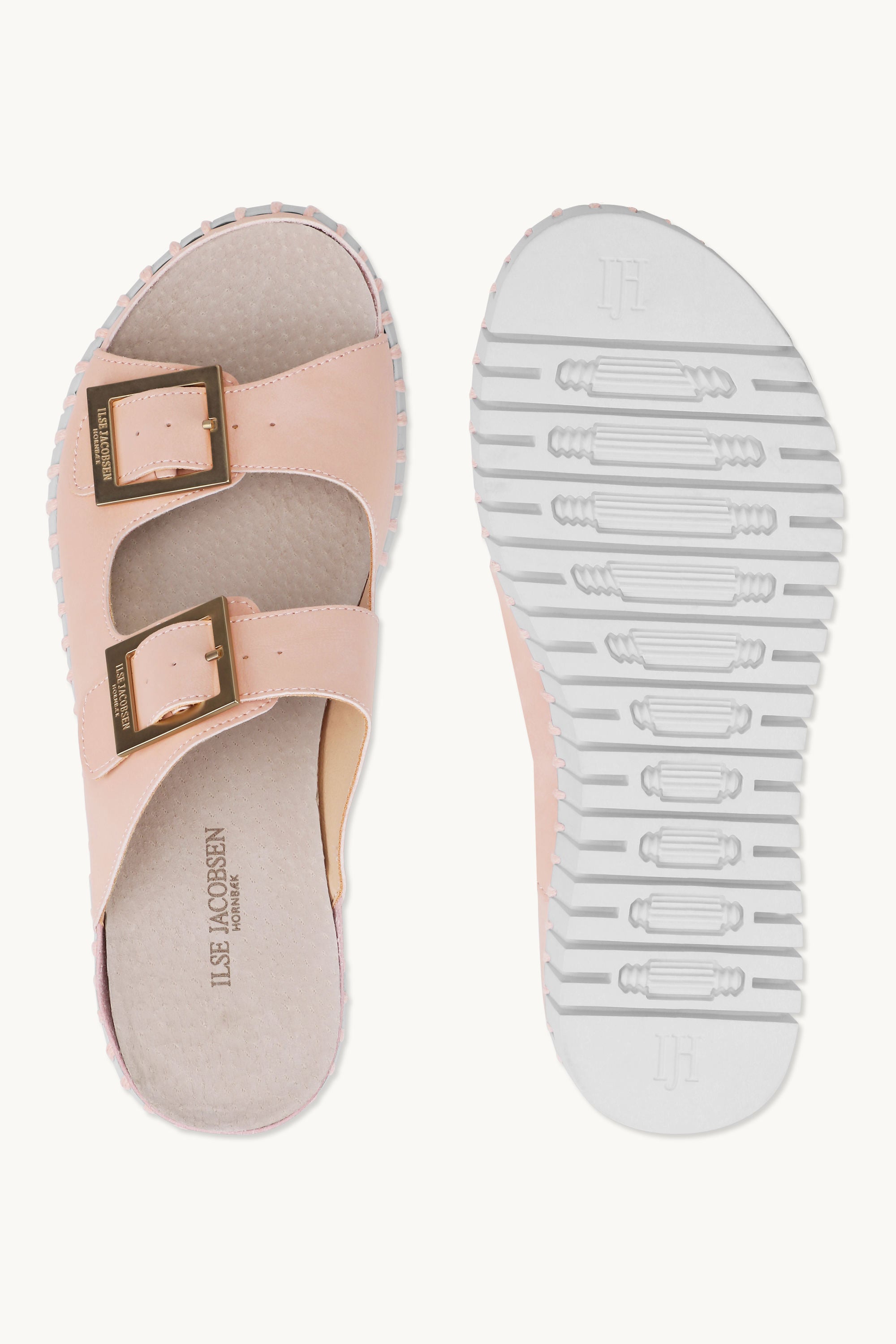 Platåsandaler Spenne - Adobe Rose White