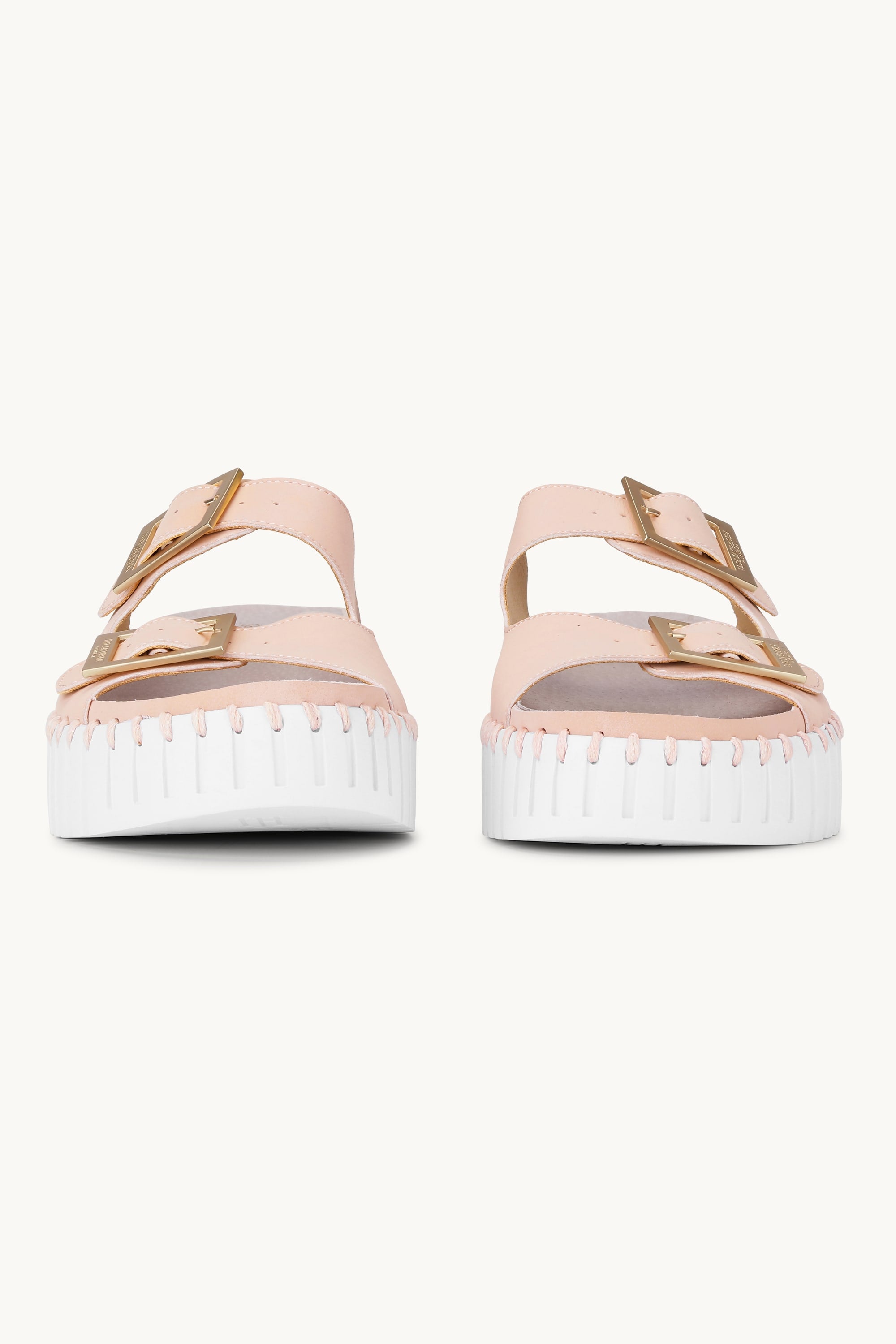 Platåsandaler Spenne - Adobe Rose White