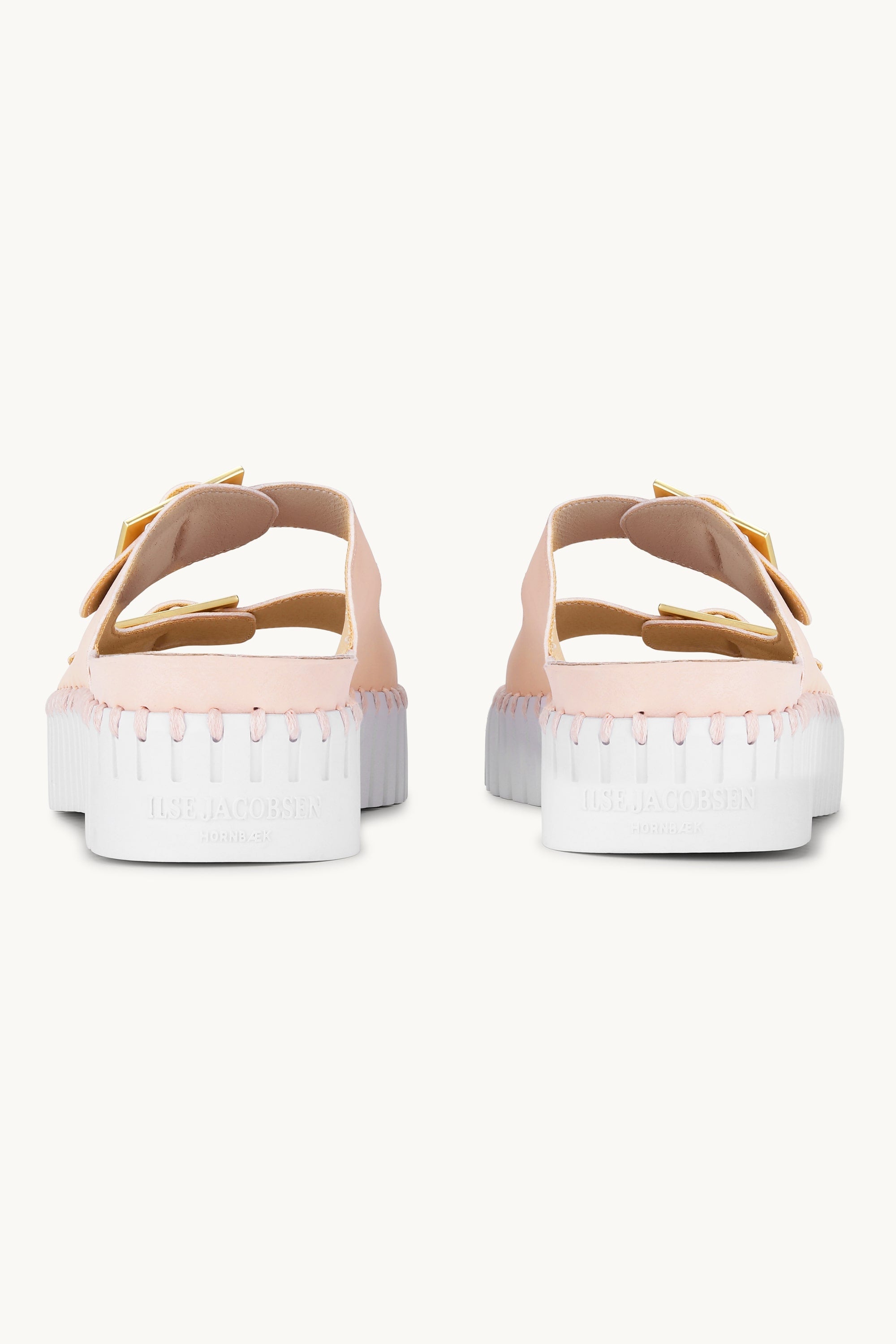Platåsandaler Spenne - Adobe Rose White